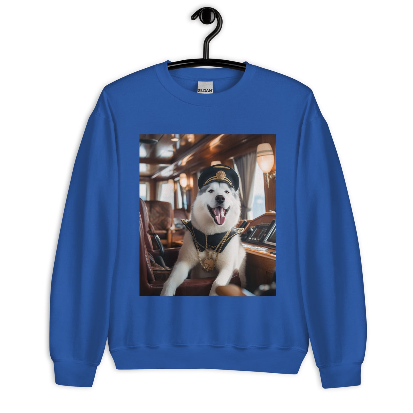 Siberian Husky CruiseShipCaptain Unisex Sweatshirt