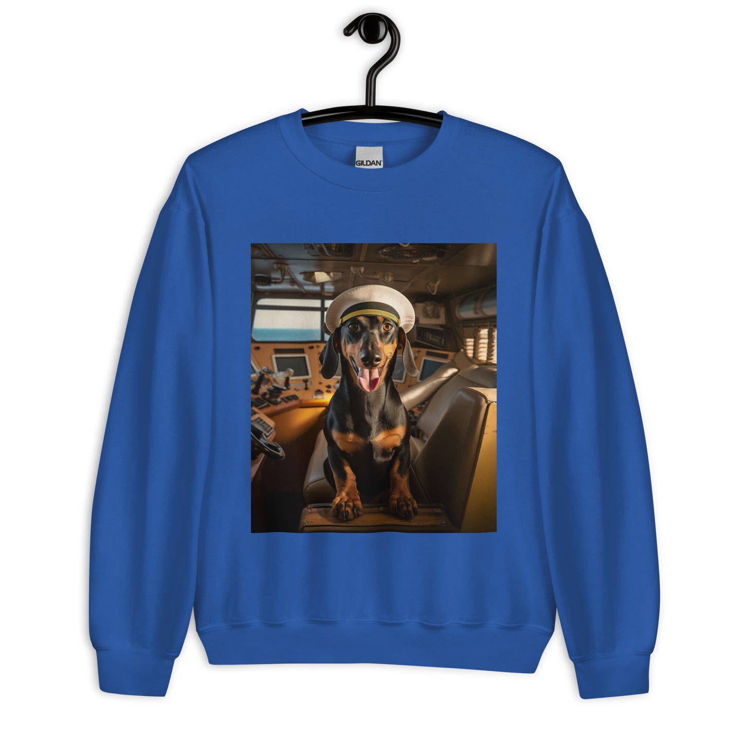 Dachshund CruiseShipCaptain Unisex Sweatshirt