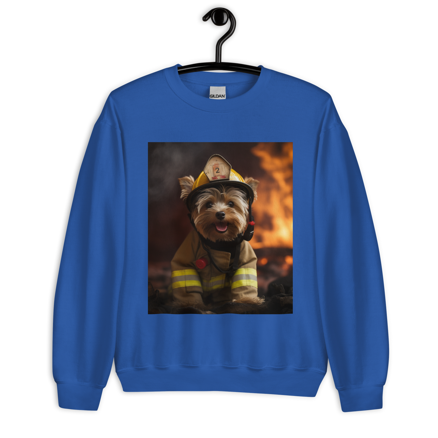 Yorkshire Terrier Firefighter Unisex Sweatshirt