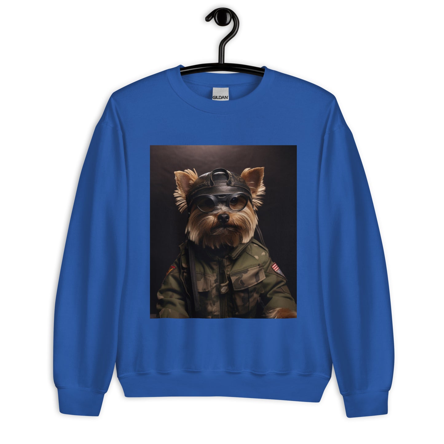 Yorkshire Terrier Military Person Unisex Sweatshirt