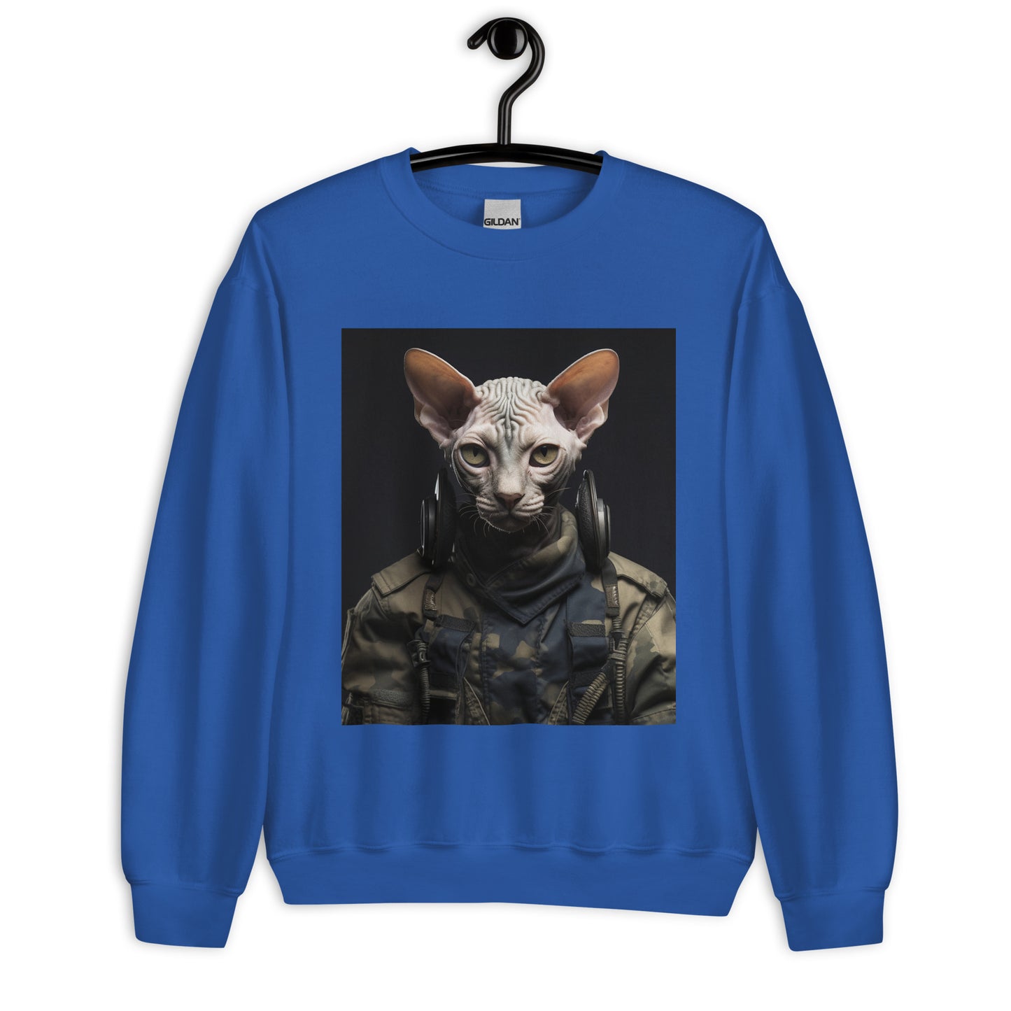 Sphynx Military Person Unisex Sweatshirt