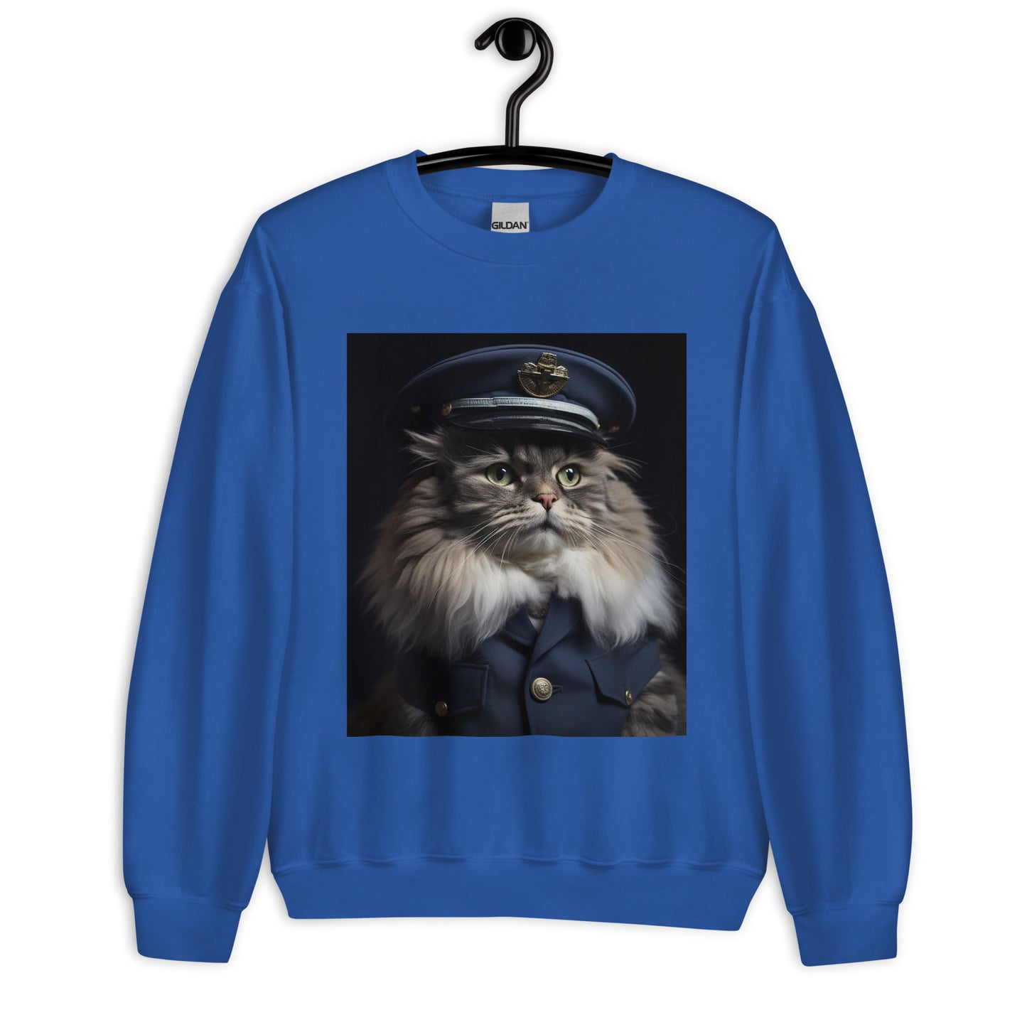 Maine Coon Air Force Officer Unisex Sweatshirt