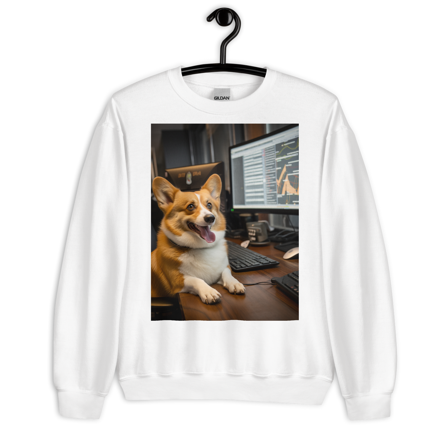 Pembroke Welsh Corgi Stock Trader Sweatshirt