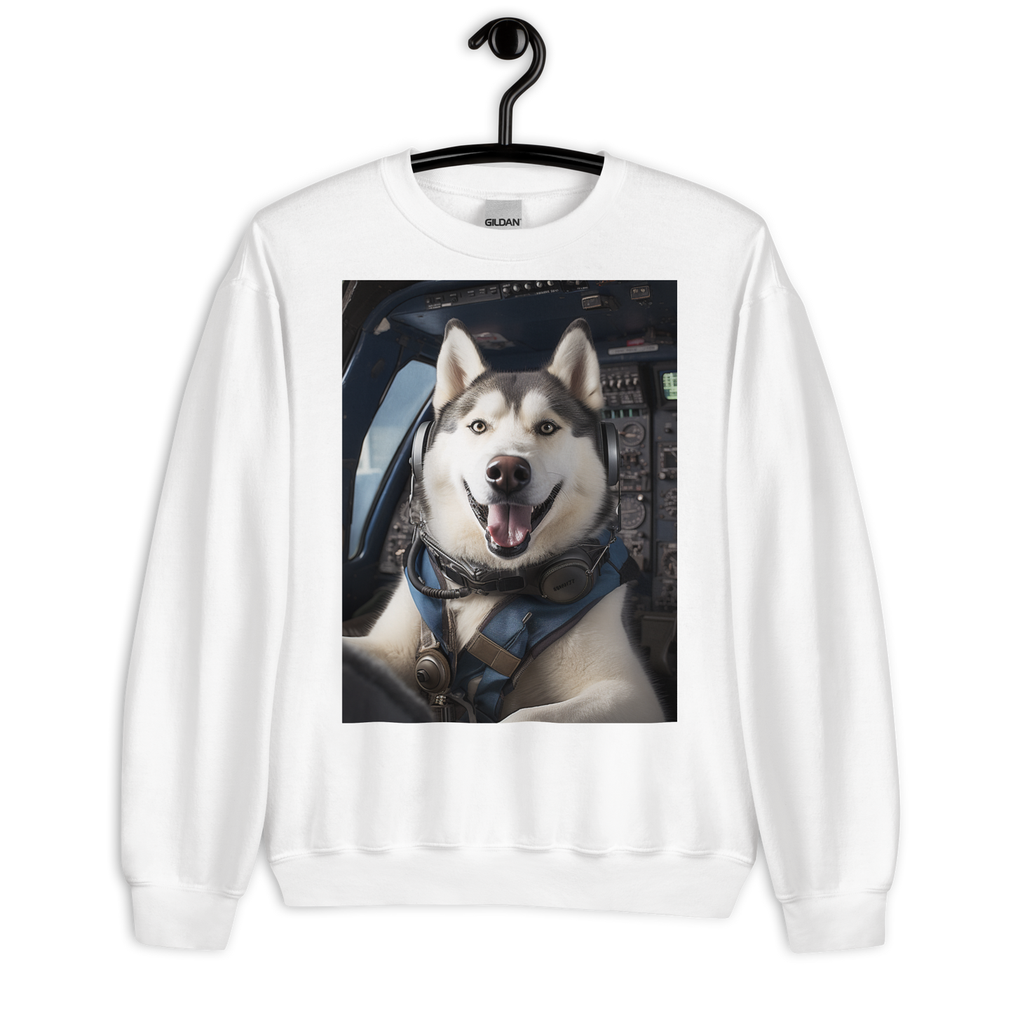 Siberian Husky Air Force Officer Sweatshirt