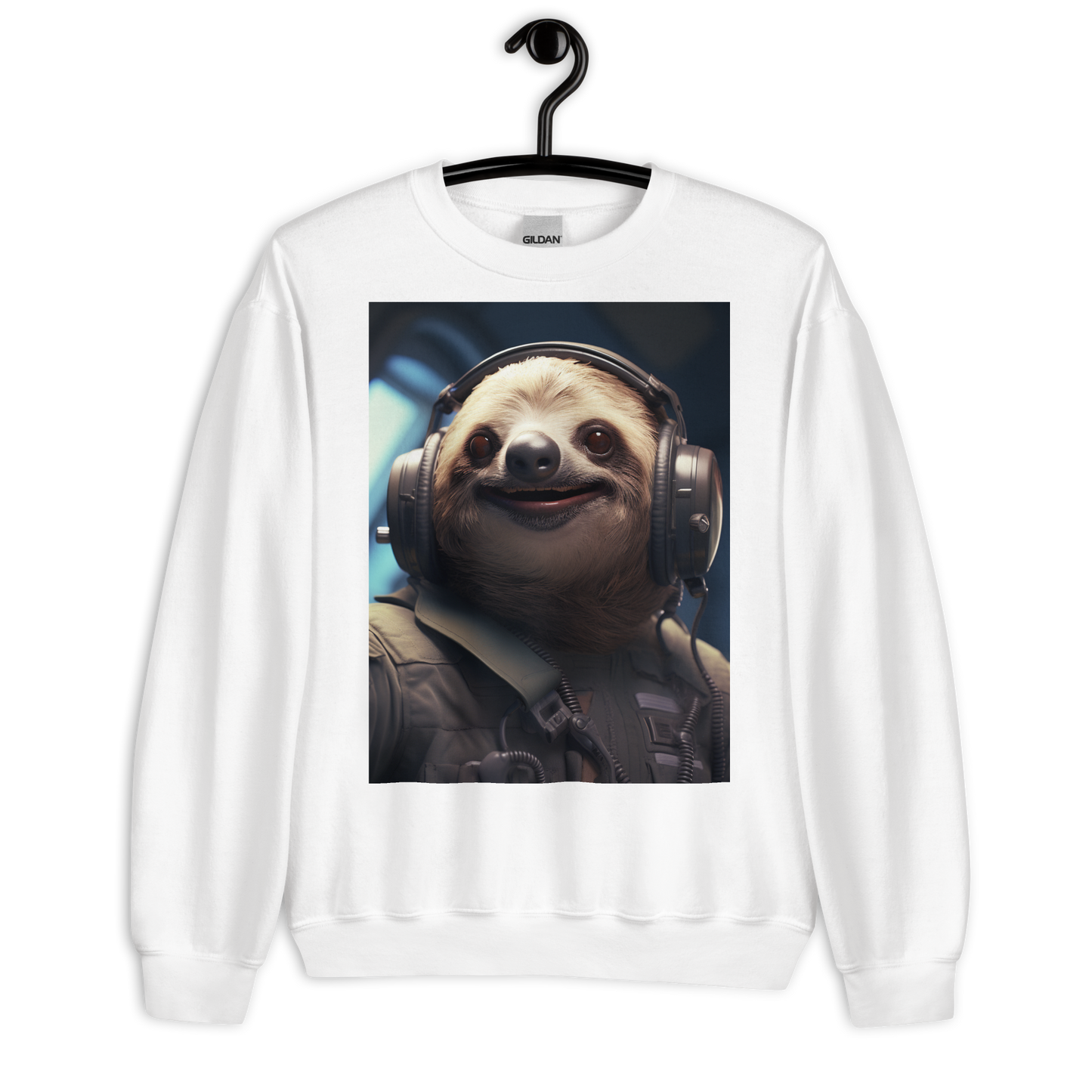 Sloth Air Force Officer Sweatshirt