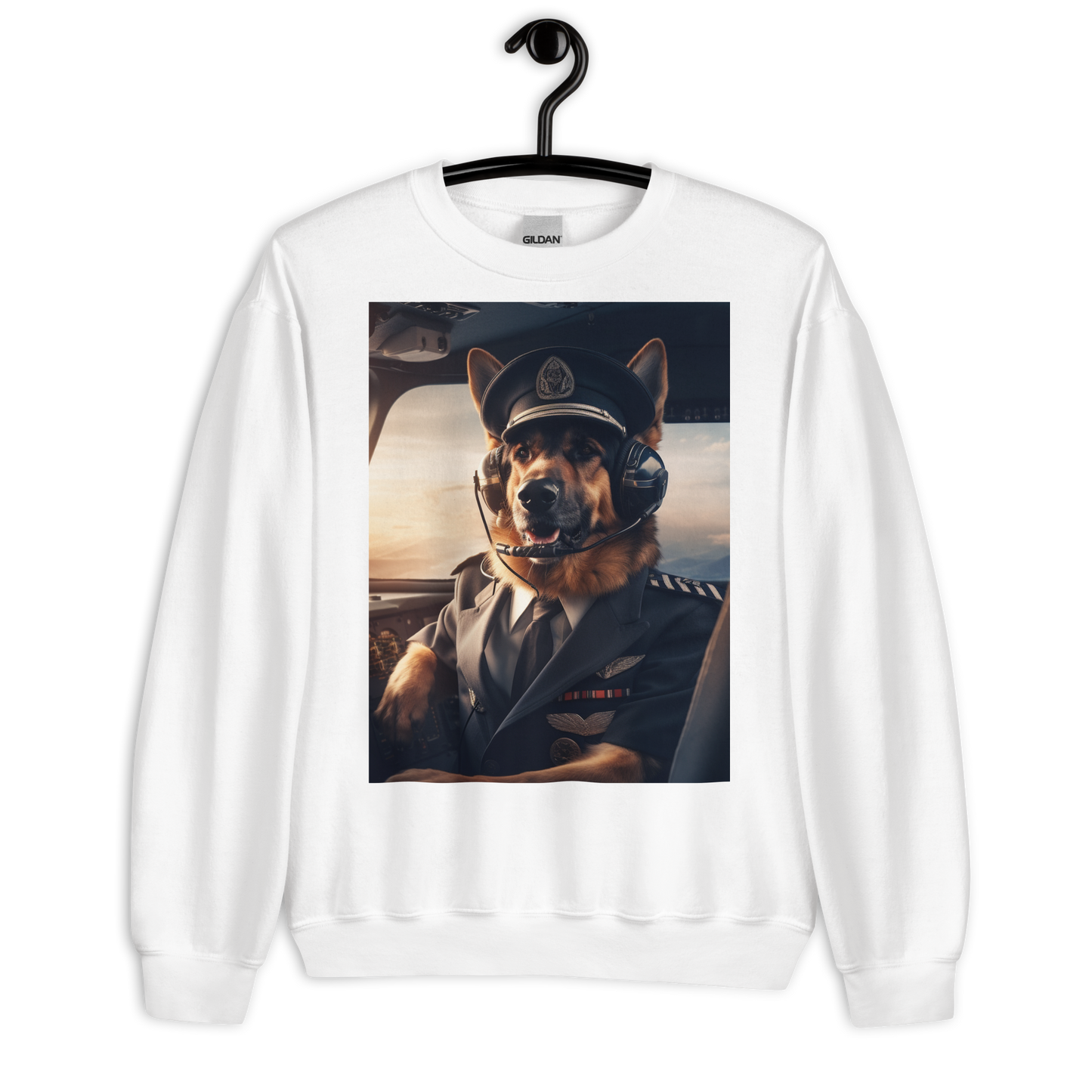 German Shepherd Airline Pilot Sweatshirt