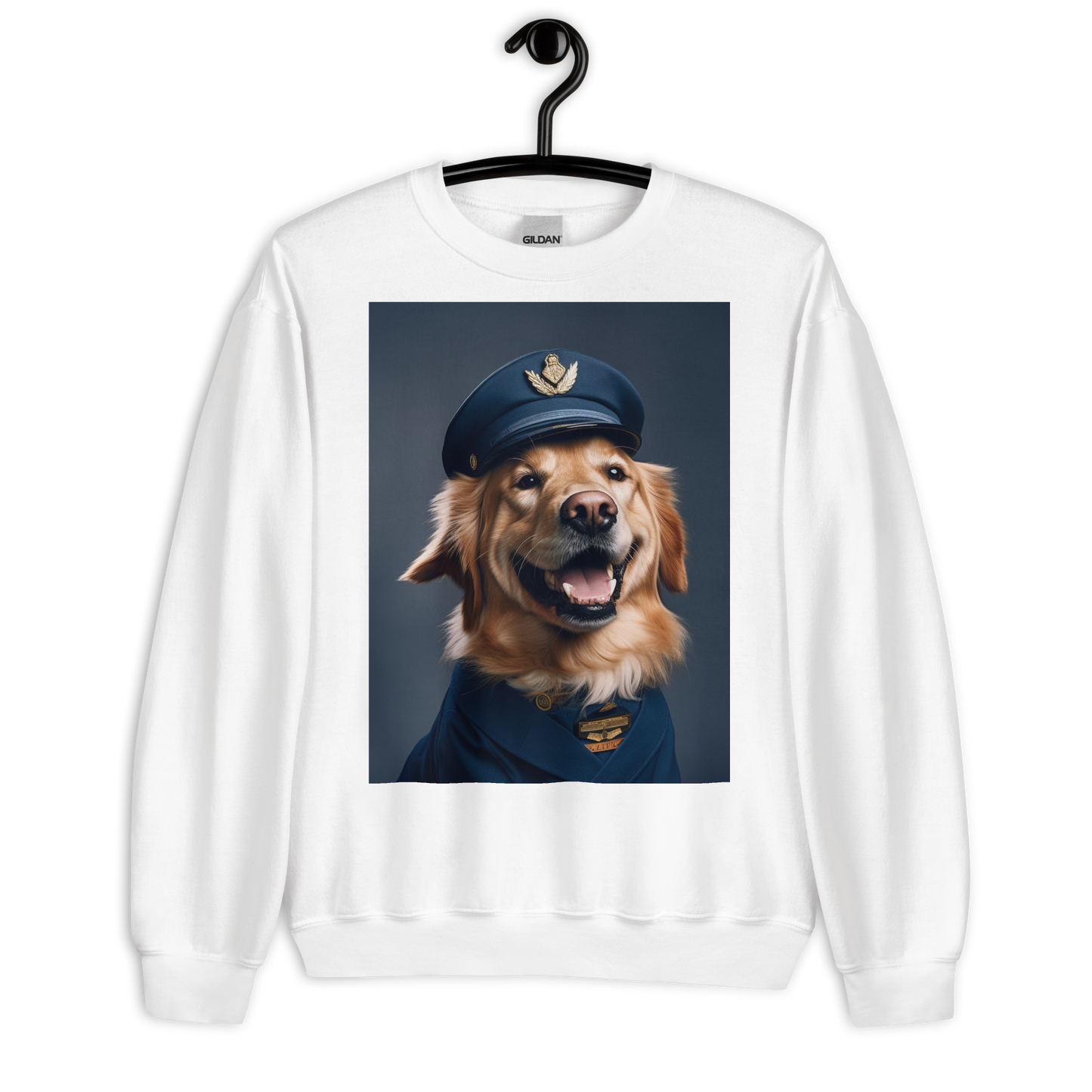 Golden Retriever Airline Pilot Sweatshirt