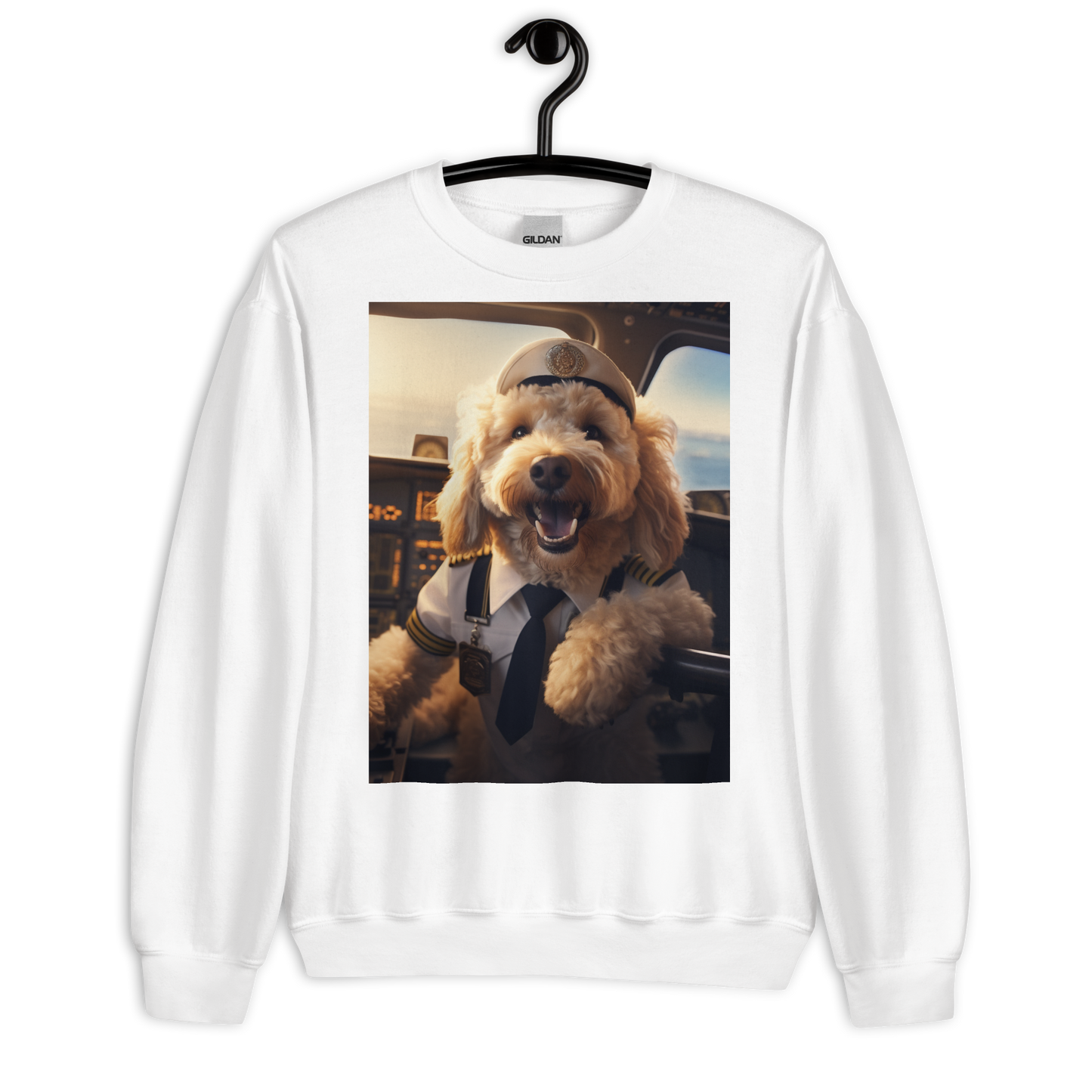 Poodle Airline Pilot Sweatshirt