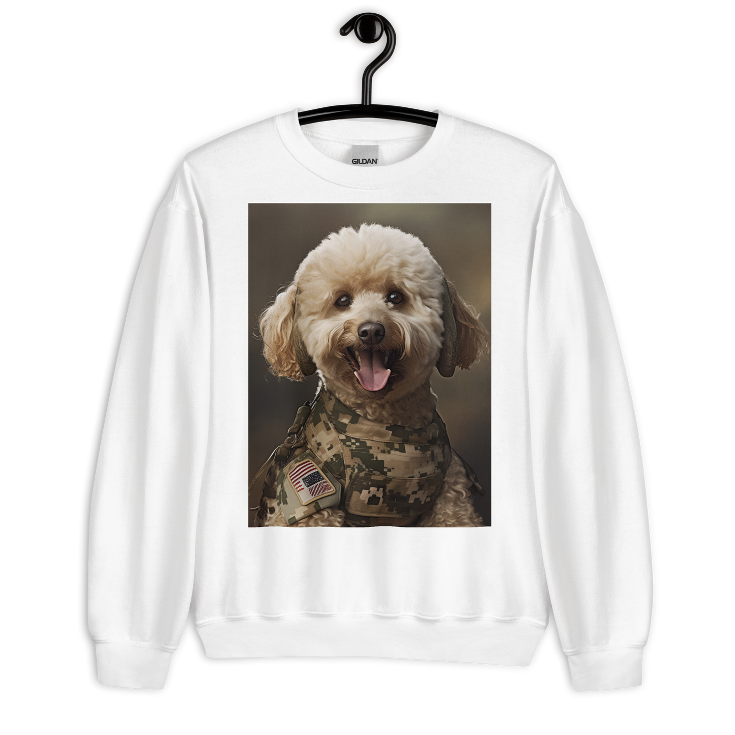 Poodle Military Person Sweatshirt