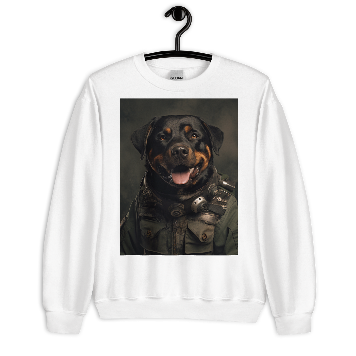 Rottweiler Military Person Sweatshirt