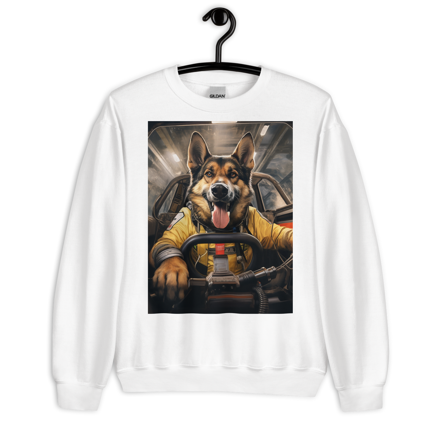 German Shepherd F1 Car Driver Sweatshirt