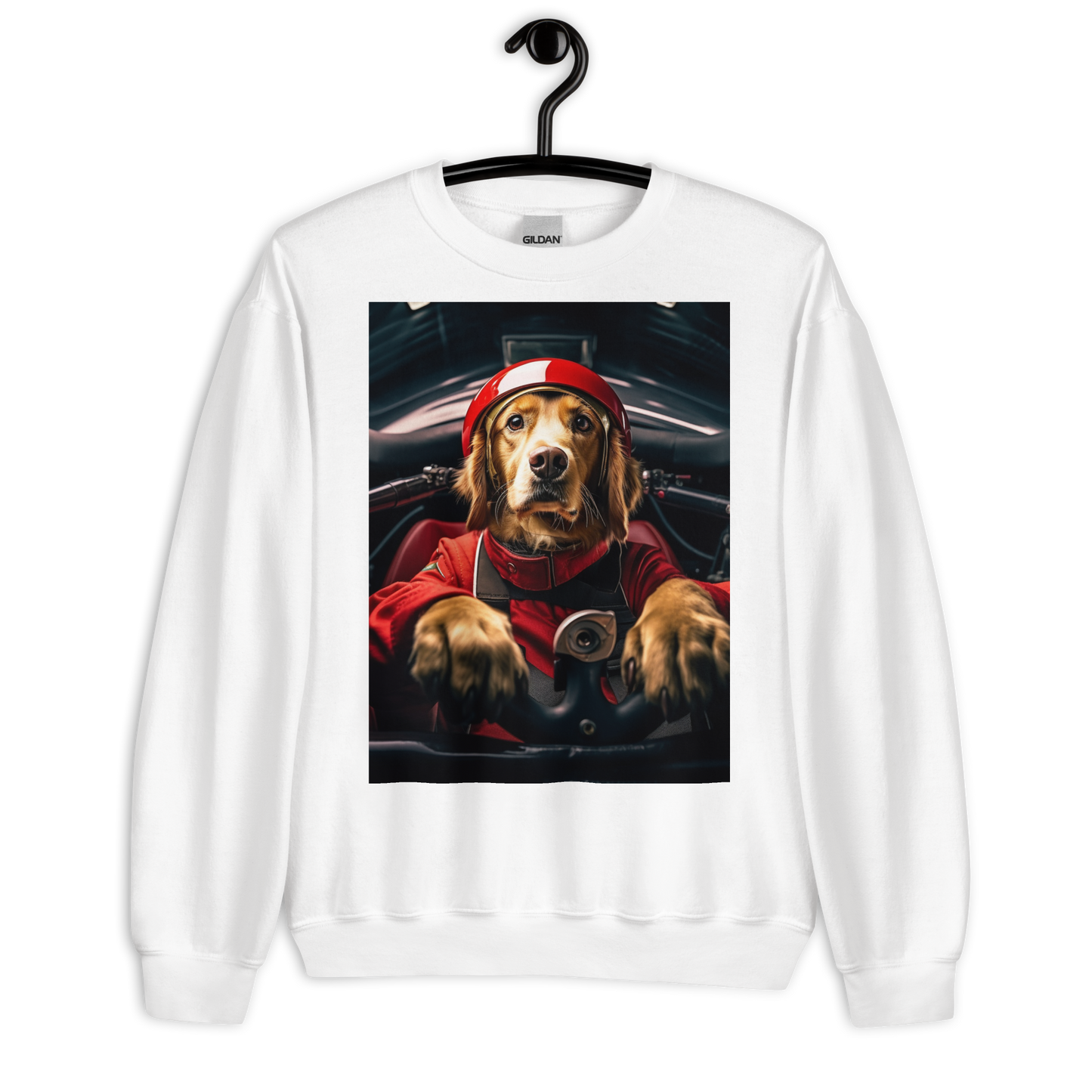 Golden Retriever F1 Car Driver Sweatshirt