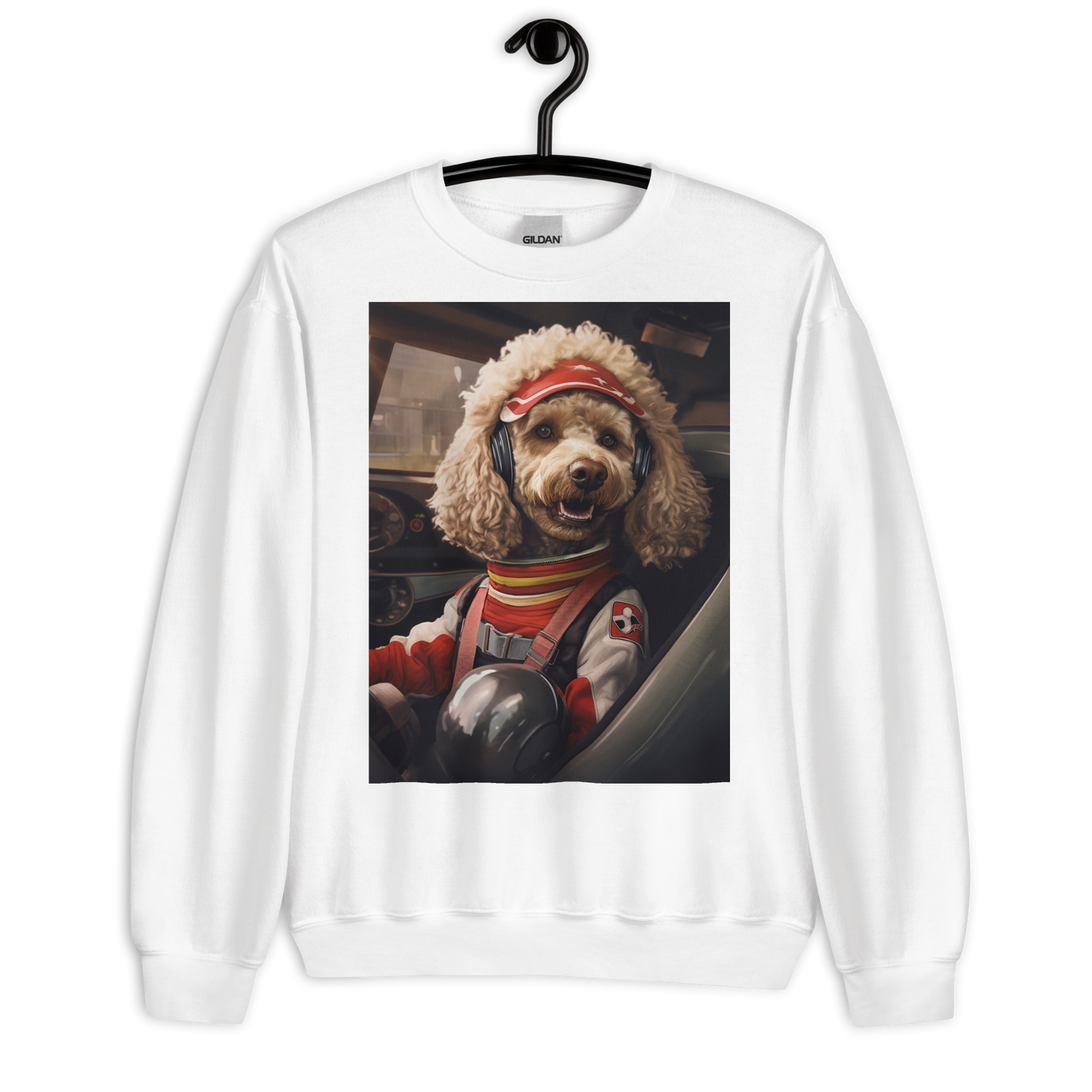 Poodle F1 Car Driver Sweatshirt