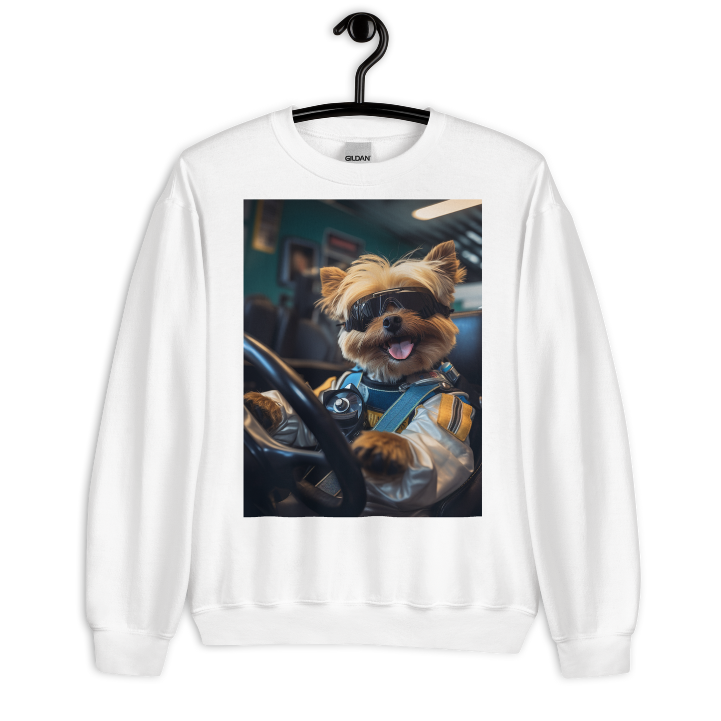 Yorkshire Terrier F1 Car Driver Sweatshirt