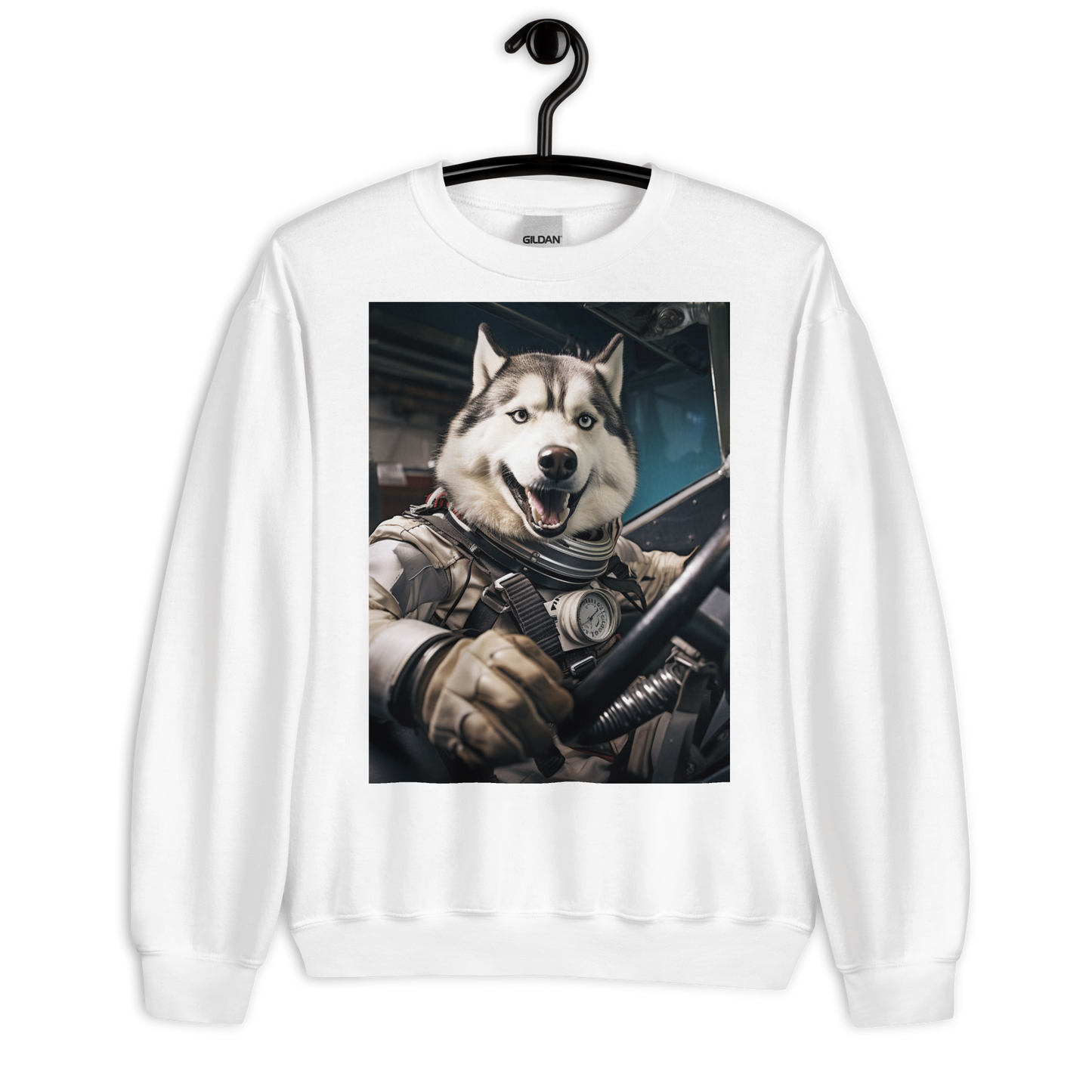 Siberian Husky F1 Car Driver Sweatshirt