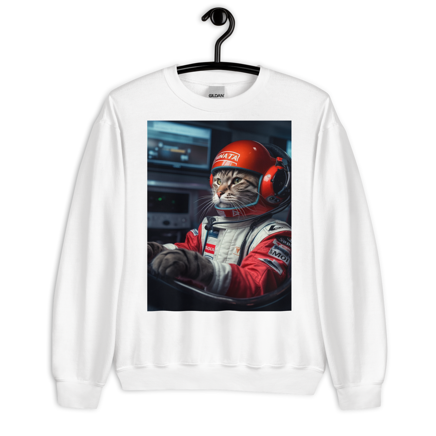 Domestic Shorthair F1 Car Driver Sweatshirt