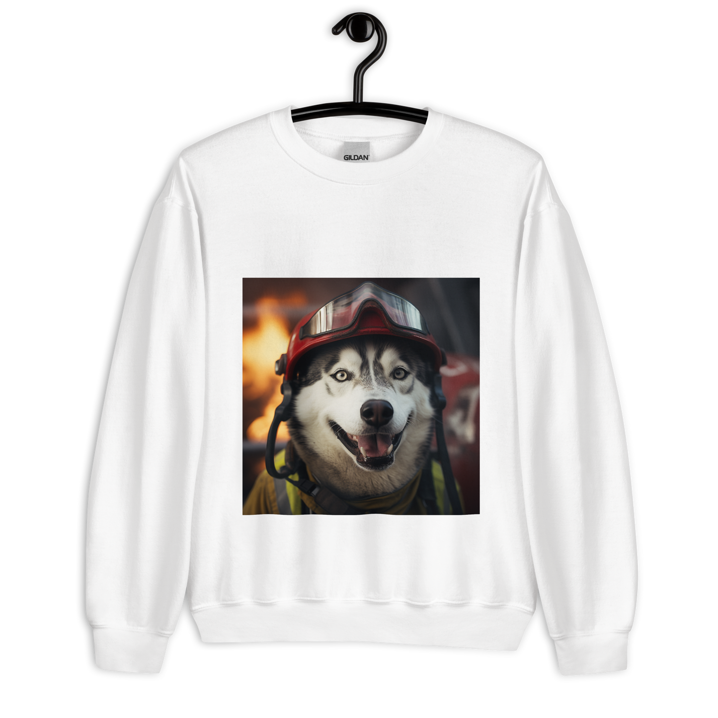 Siberian Husky Firefighter Unisex Sweatshirt