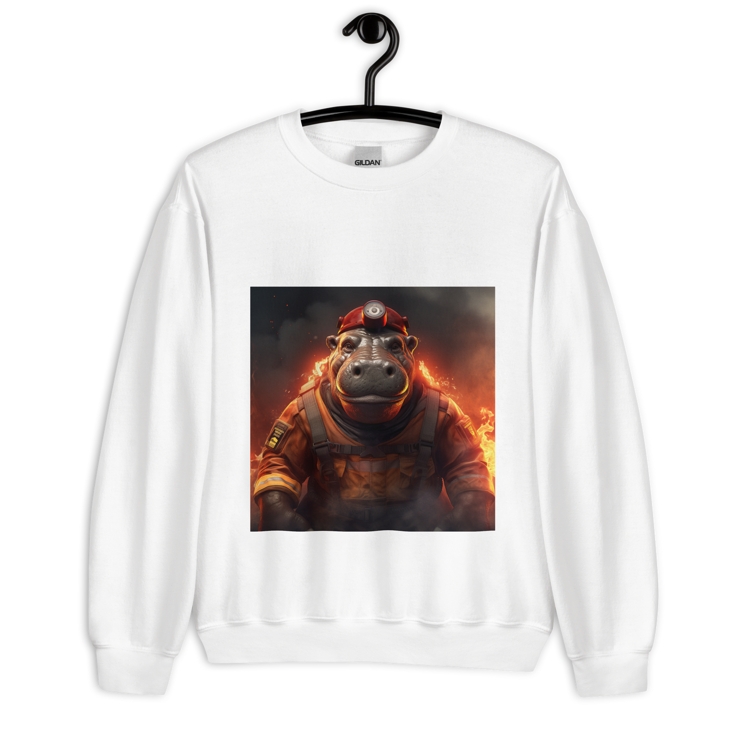 Hippo Firefighter Unisex Sweatshirt