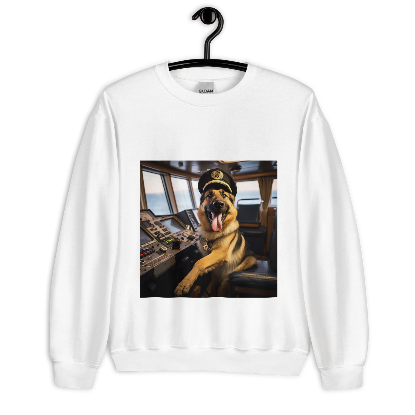 German Shepherd CruiseShipCaptain Unisex Sweatshirt