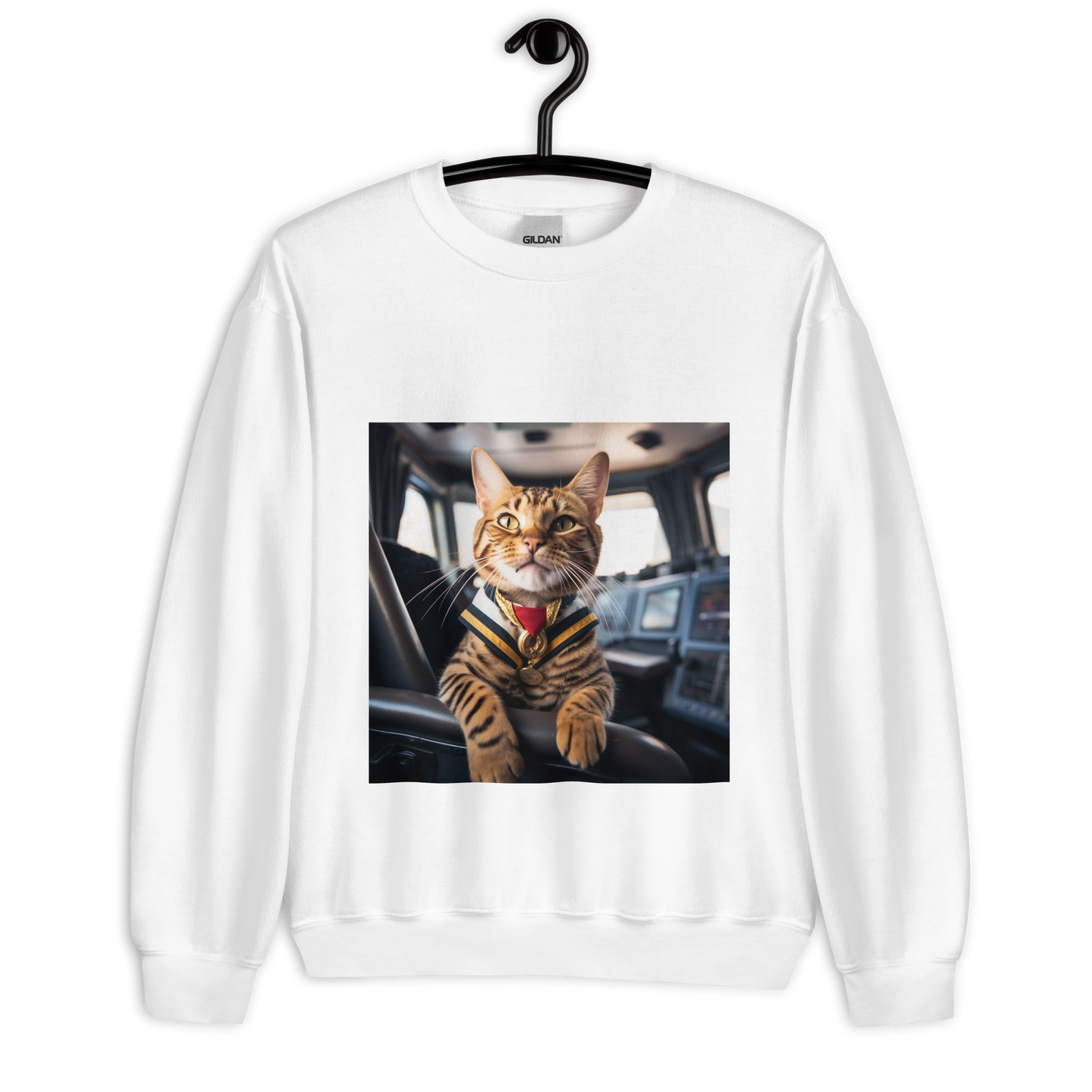 Domestic Shorthair CruiseShipCaptain Unisex Sweatshirt