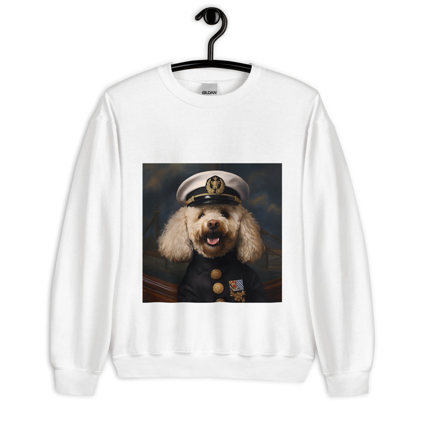 Poodle NavyOfficer Unisex Sweatshirt