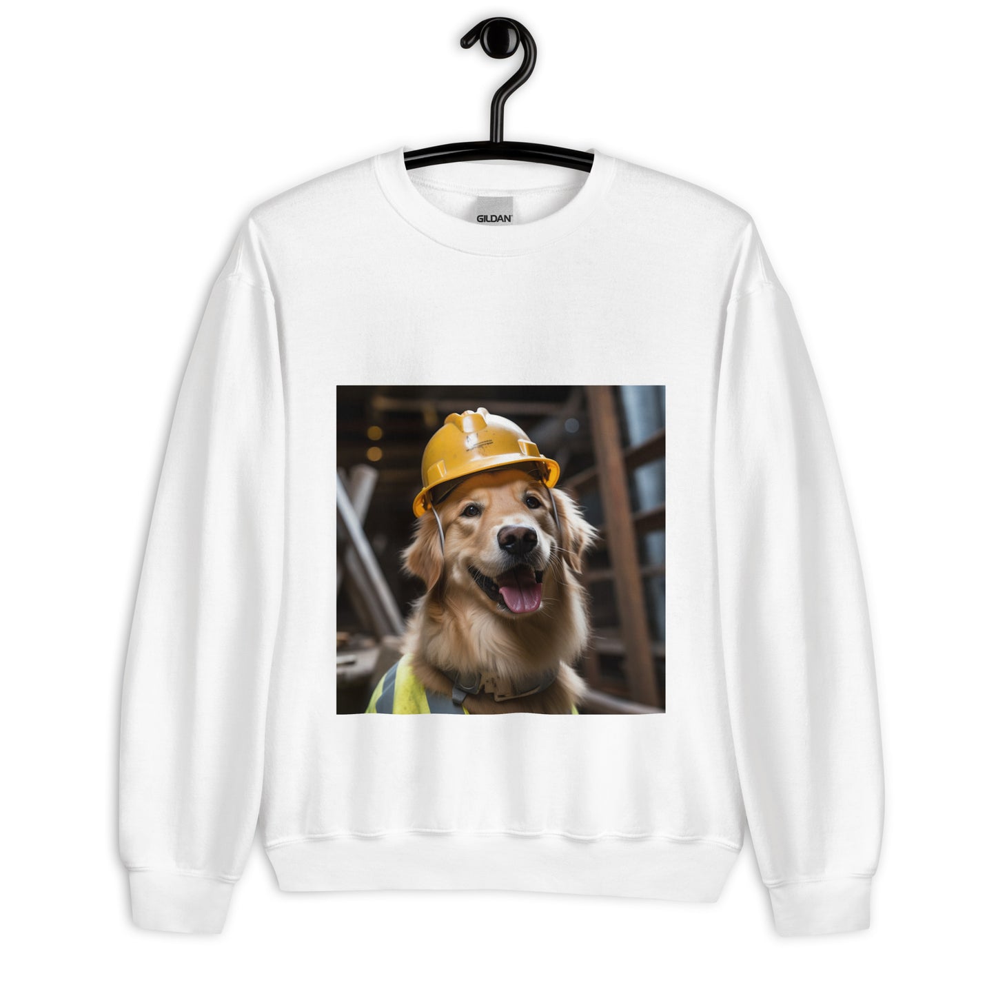 Golden Retriever ConstructionWorker Unisex Sweatshirt