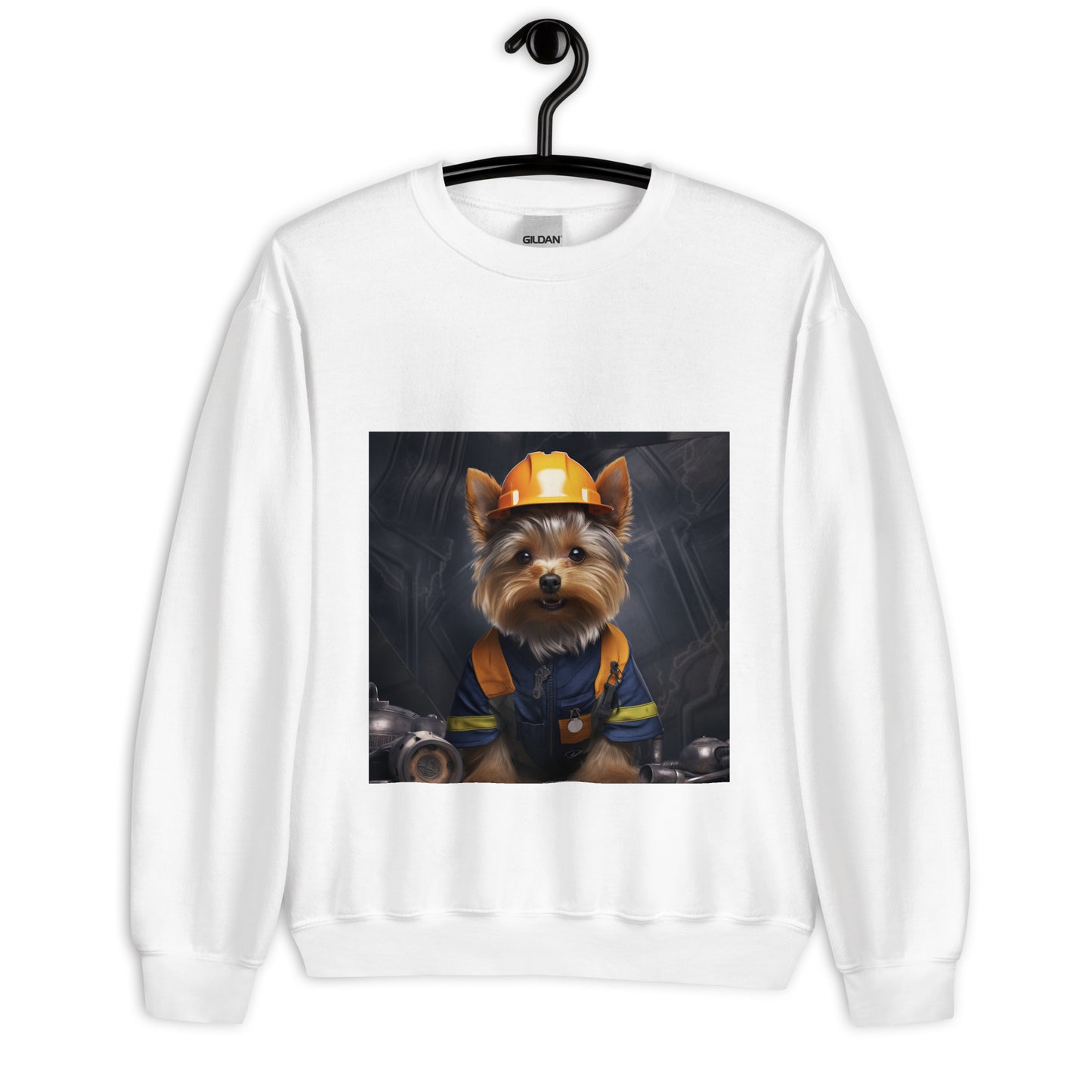 Yorkshire Terrier ConstructionWorker Unisex Sweatshirt