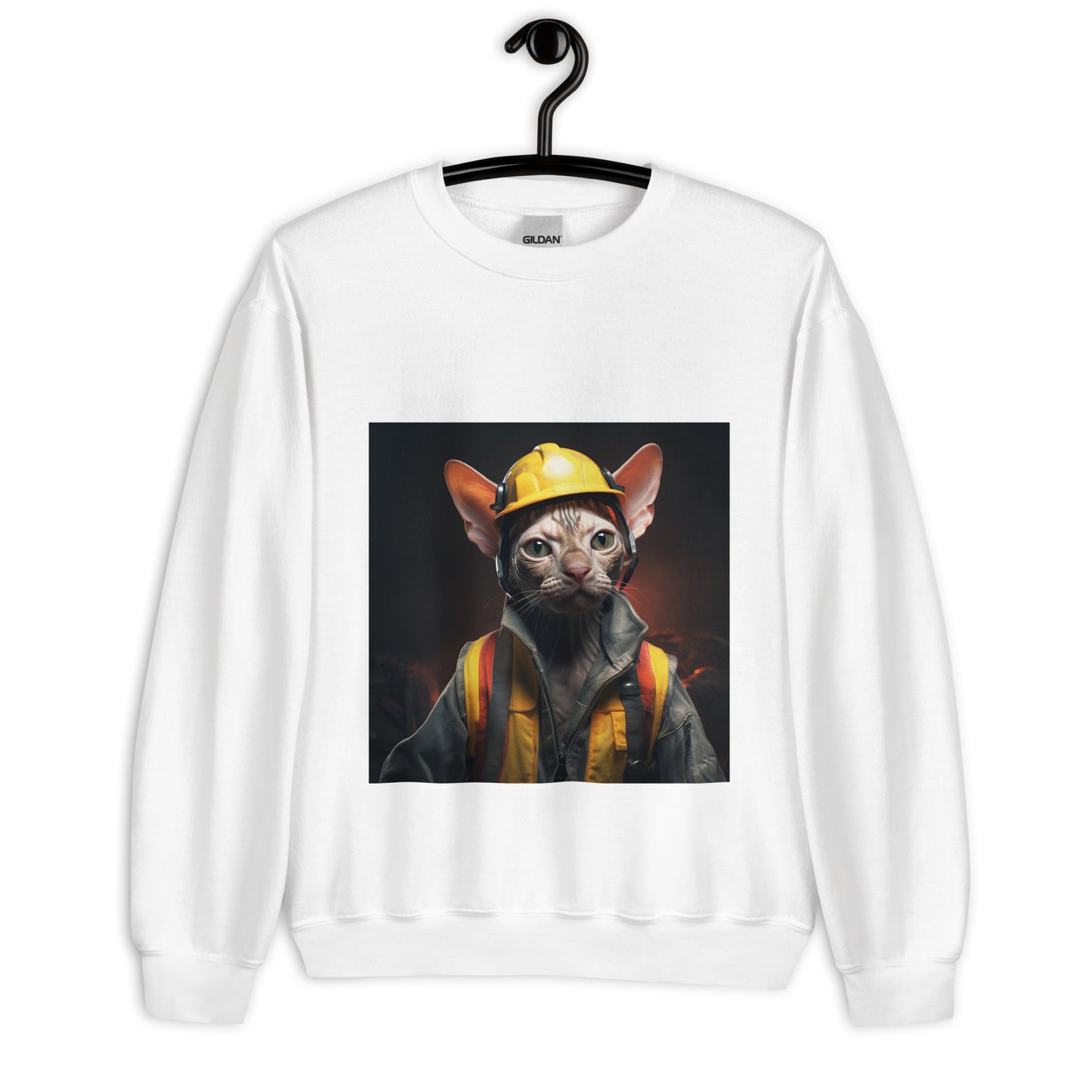 Sphynx ConstructionWorker Unisex Sweatshirt