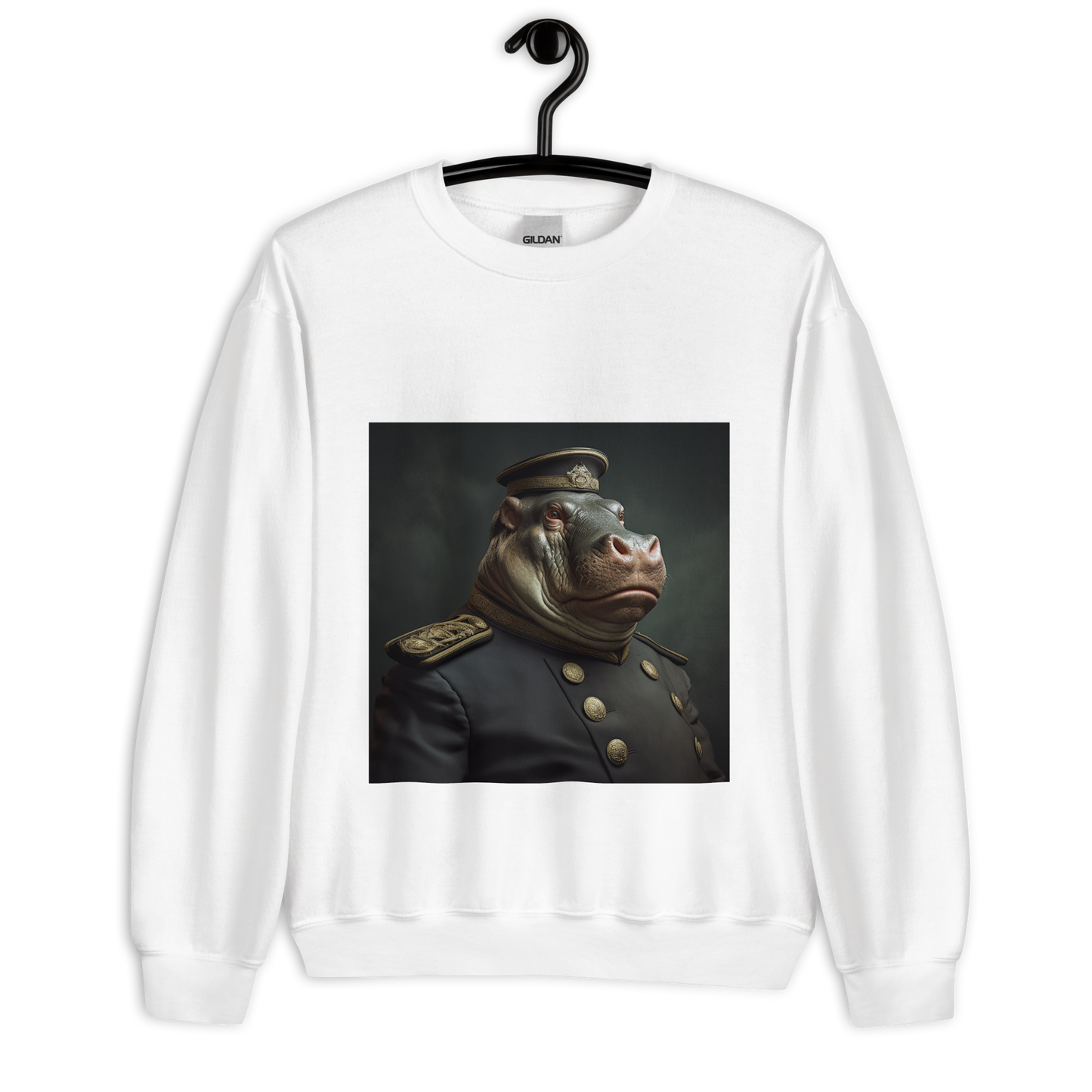 Hippo NavyOfficer Unisex Sweatshirt