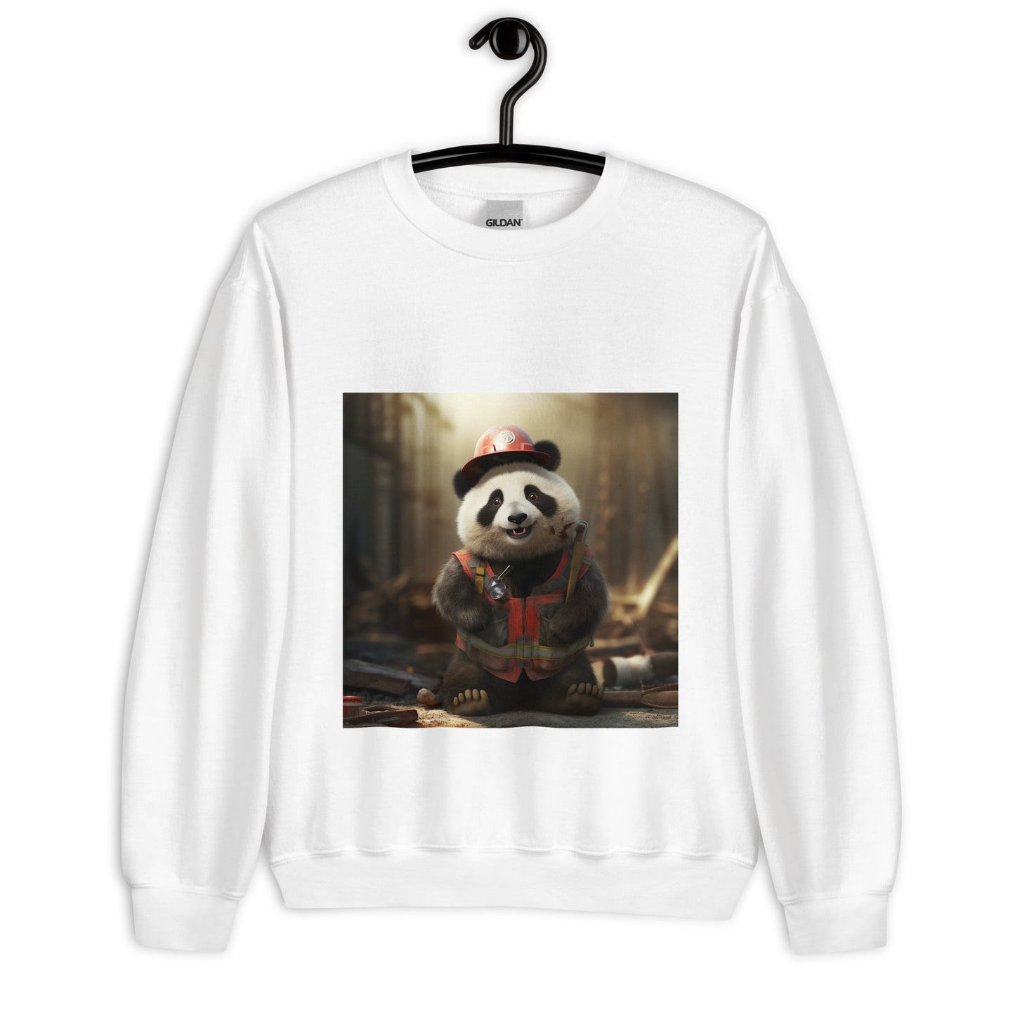 Panda ConstructionWorker Unisex Sweatshirt