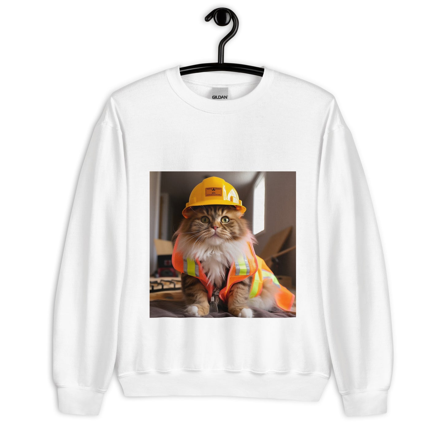 Maine Coon ConstructionWorker Unisex Sweatshirt