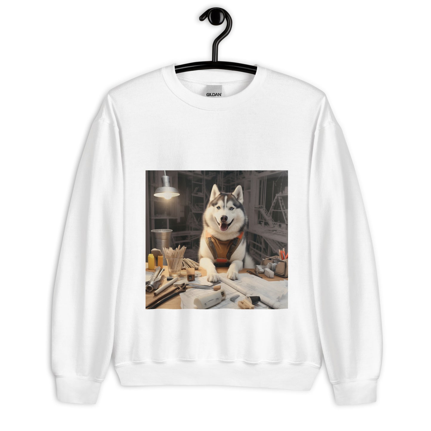 Siberian Husky Architect Unisex Sweatshirt