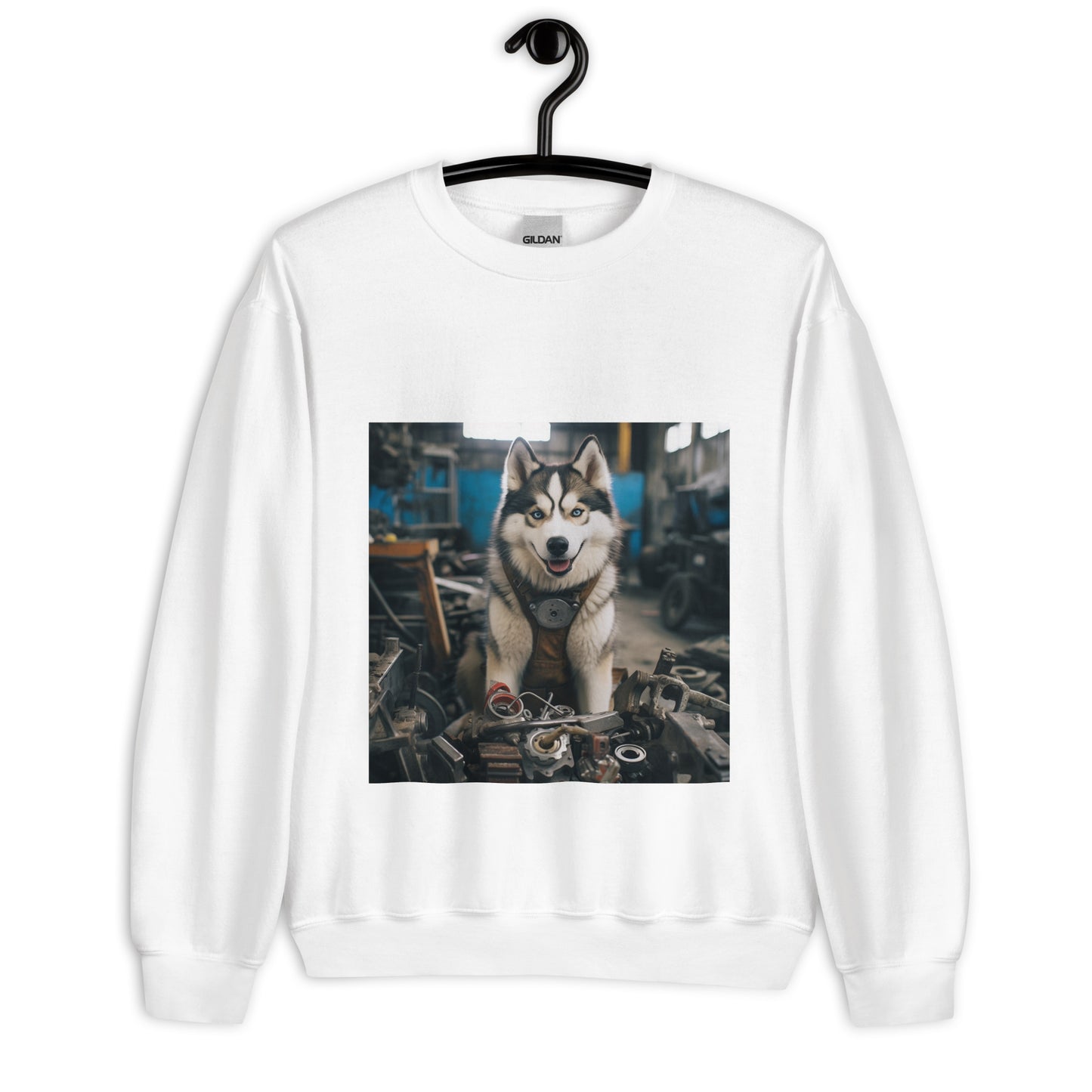 Siberian Husky AutoMechanic Unisex Sweatshirt