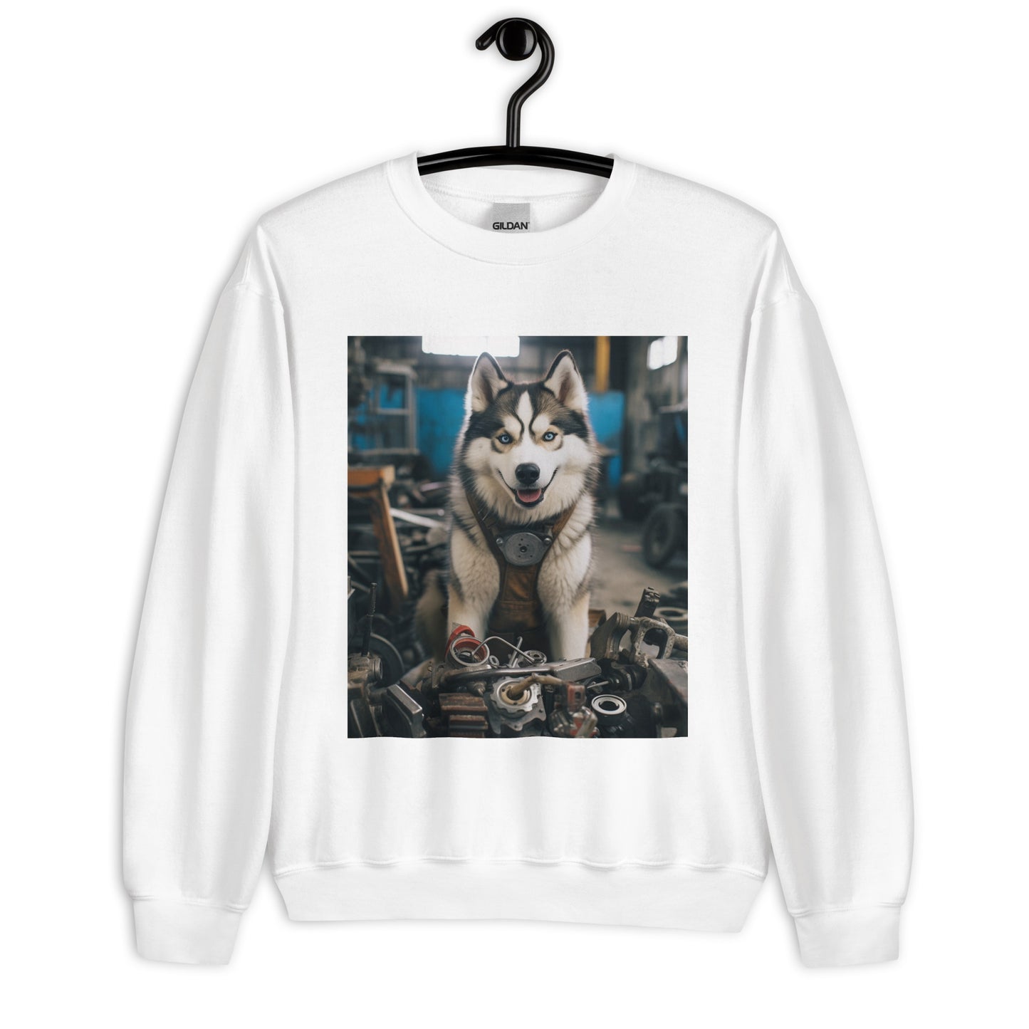 Siberian Husky AutoMechanic Unisex Sweatshirt