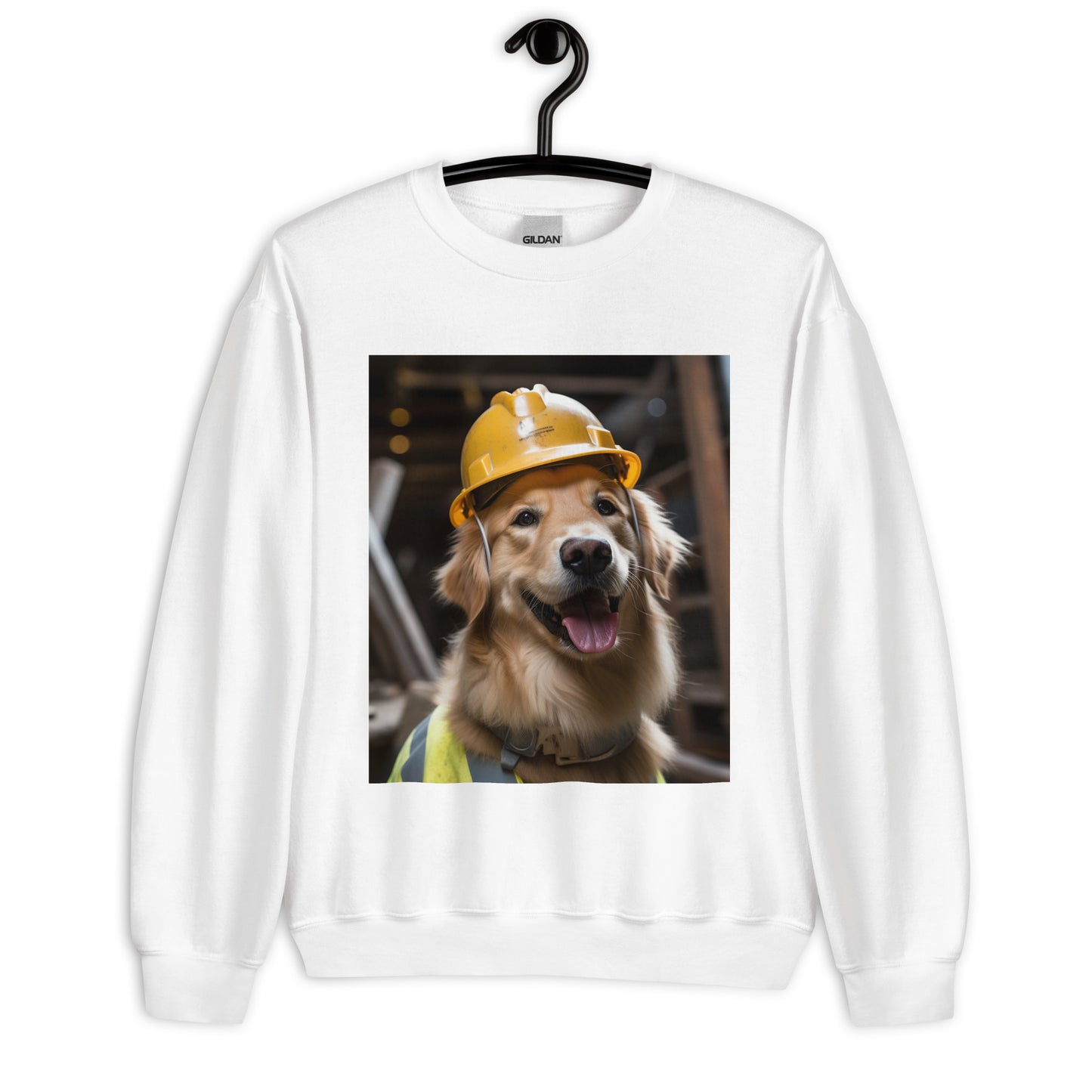 Golden Retriever ConstructionWorker Unisex Sweatshirt