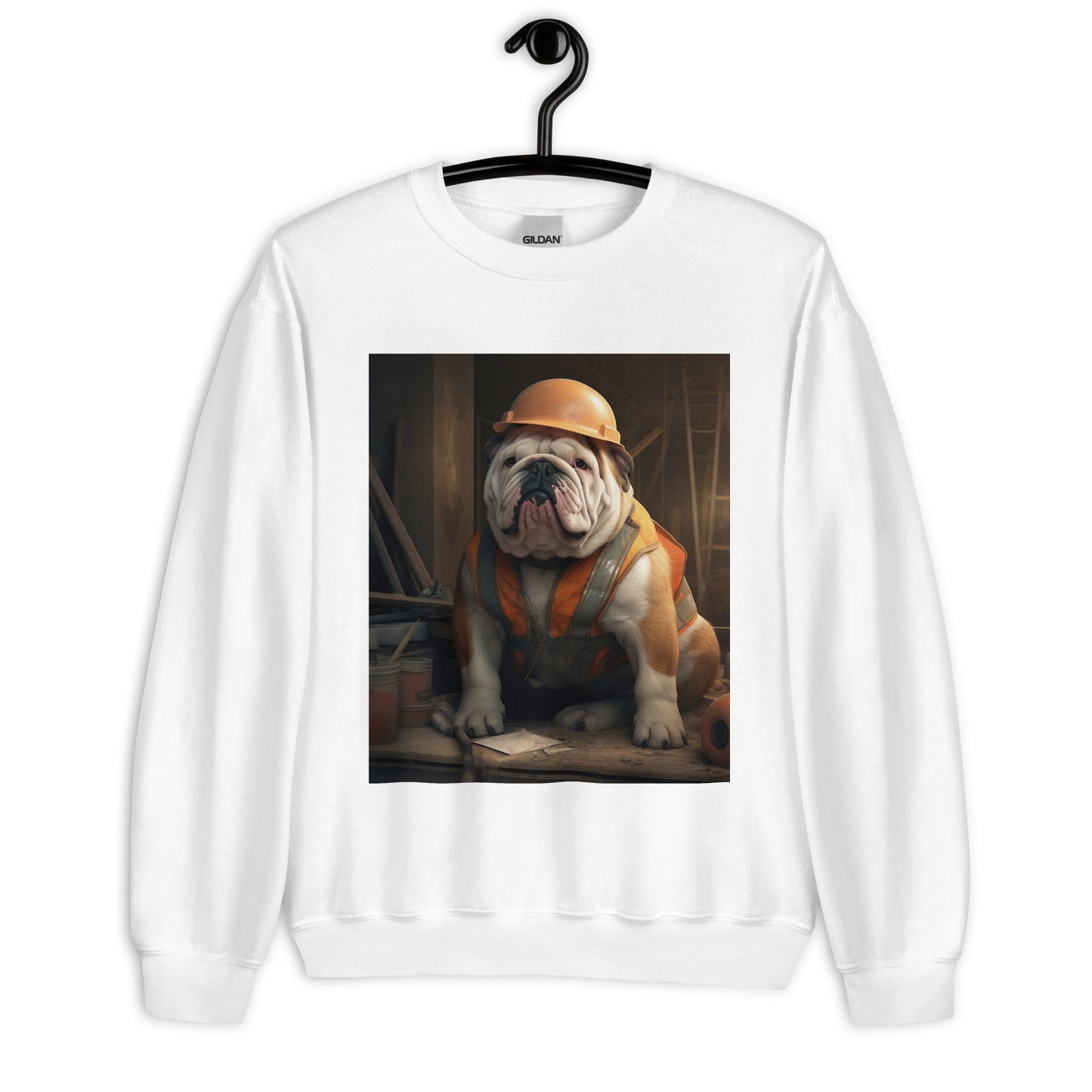 Bulldog ConstructionWorker Unisex Sweatshirt