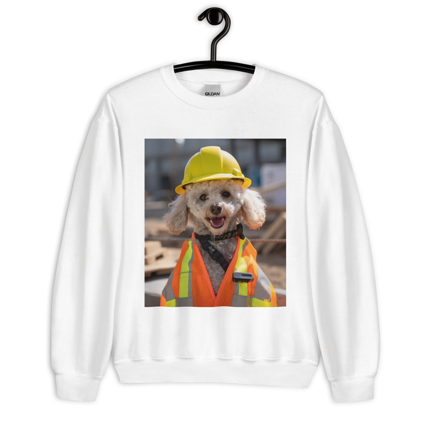 Poodle ConstructionWorker Unisex Sweatshirt