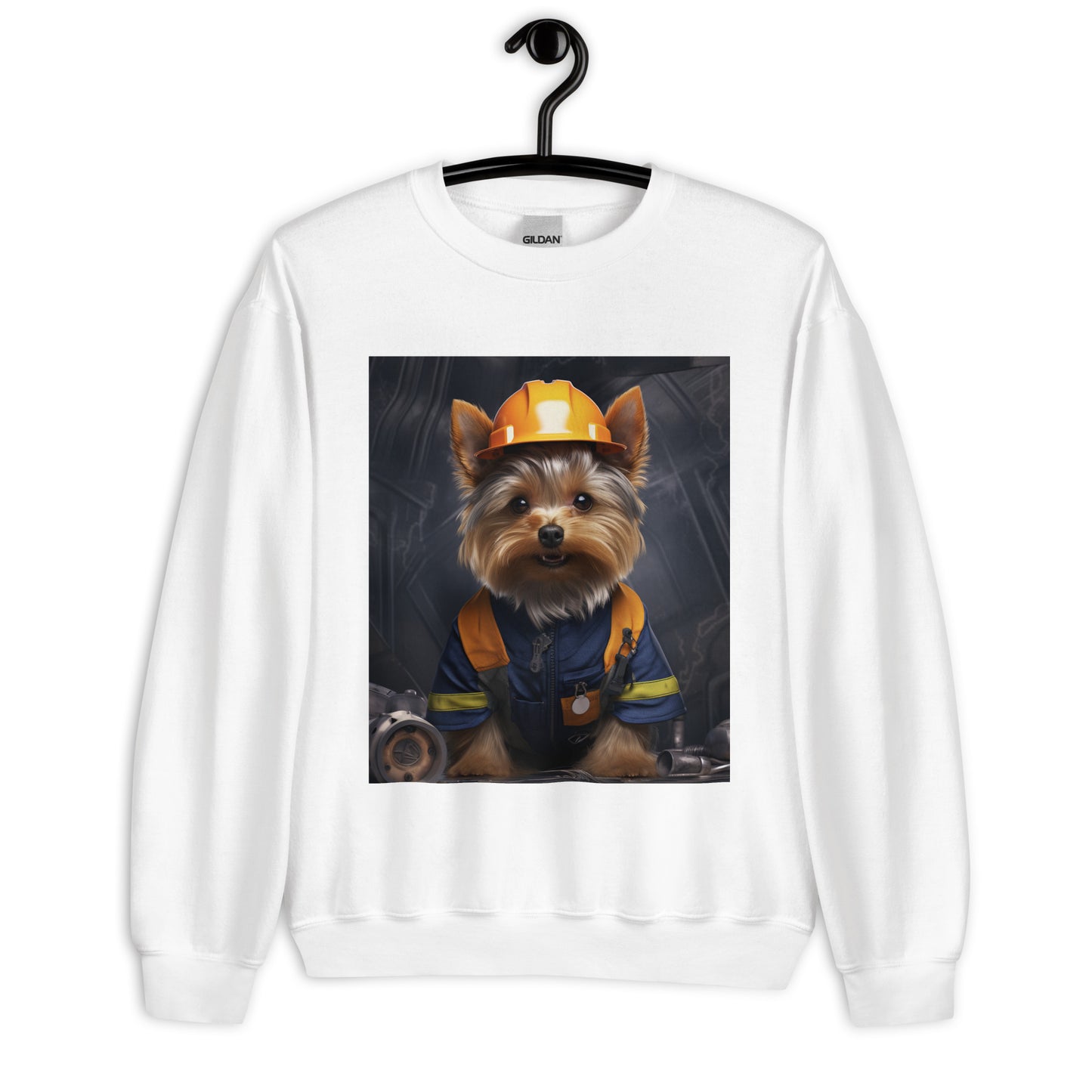 Yorkshire Terrier ConstructionWorker Unisex Sweatshirt