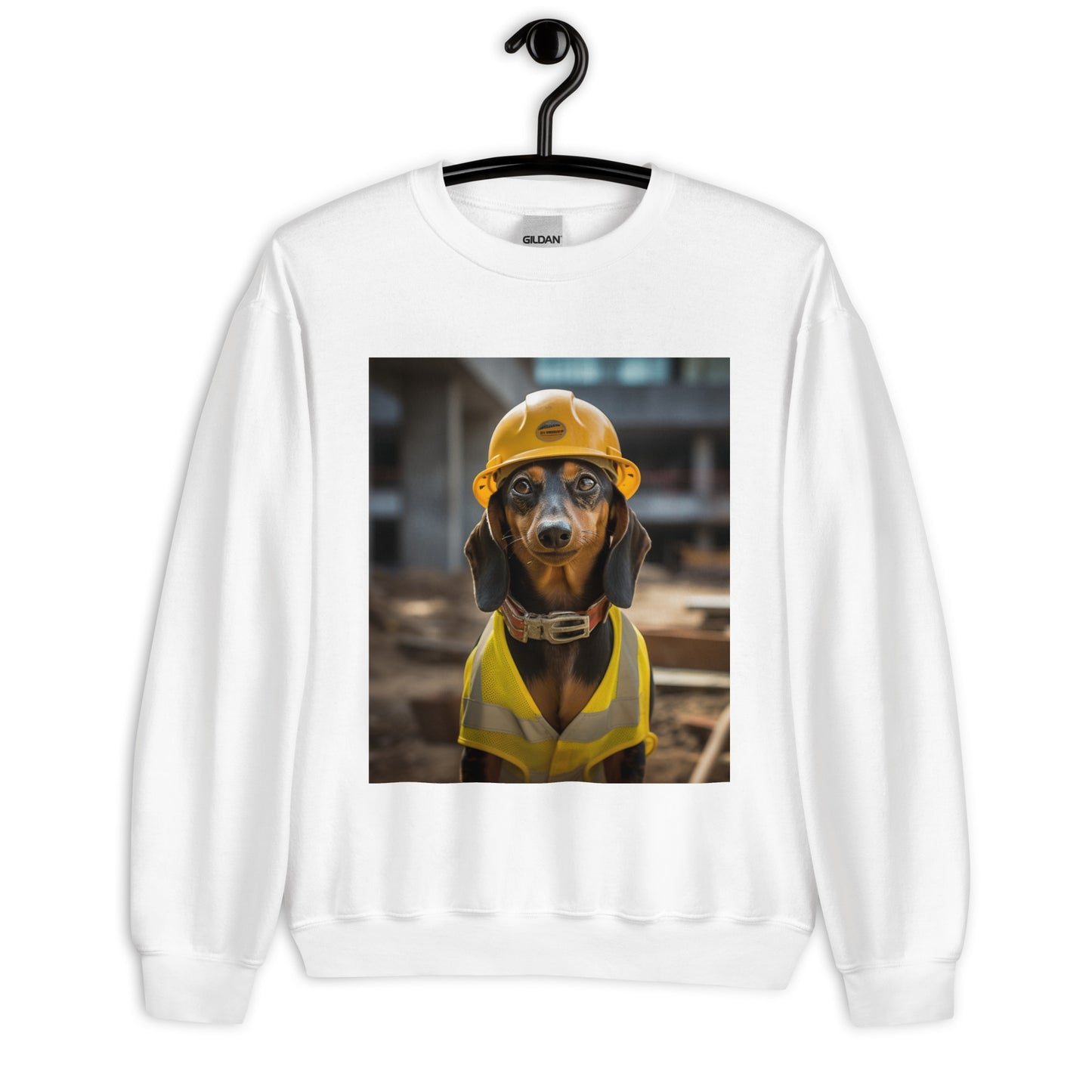 Dachshund ConstructionWorker Unisex Sweatshirt