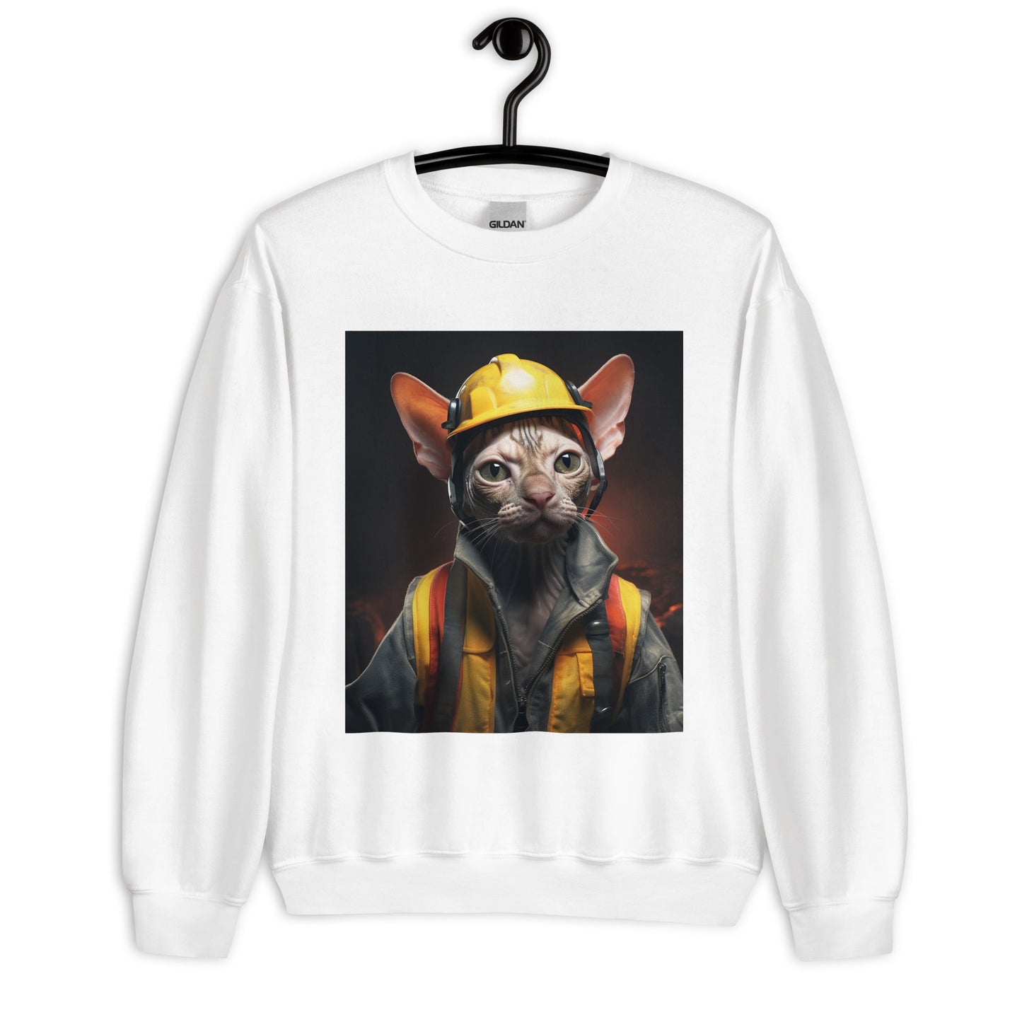 Sphynx ConstructionWorker Unisex Sweatshirt