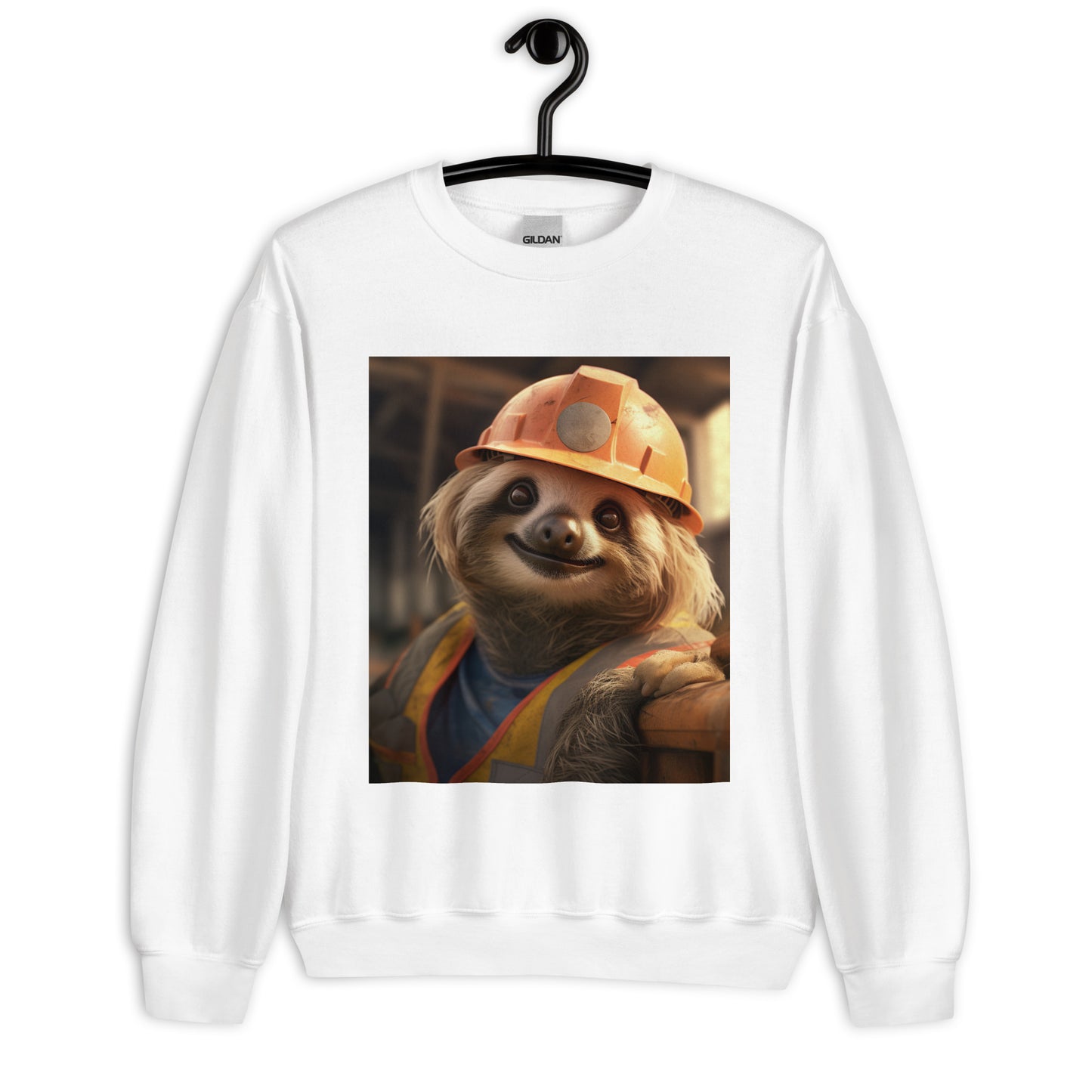 Sloth ConstructionWorker Unisex Sweatshirt