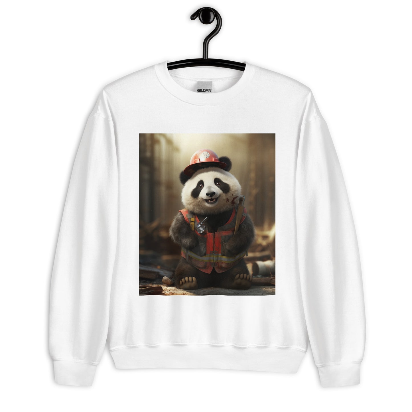 Panda ConstructionWorker Unisex Sweatshirt