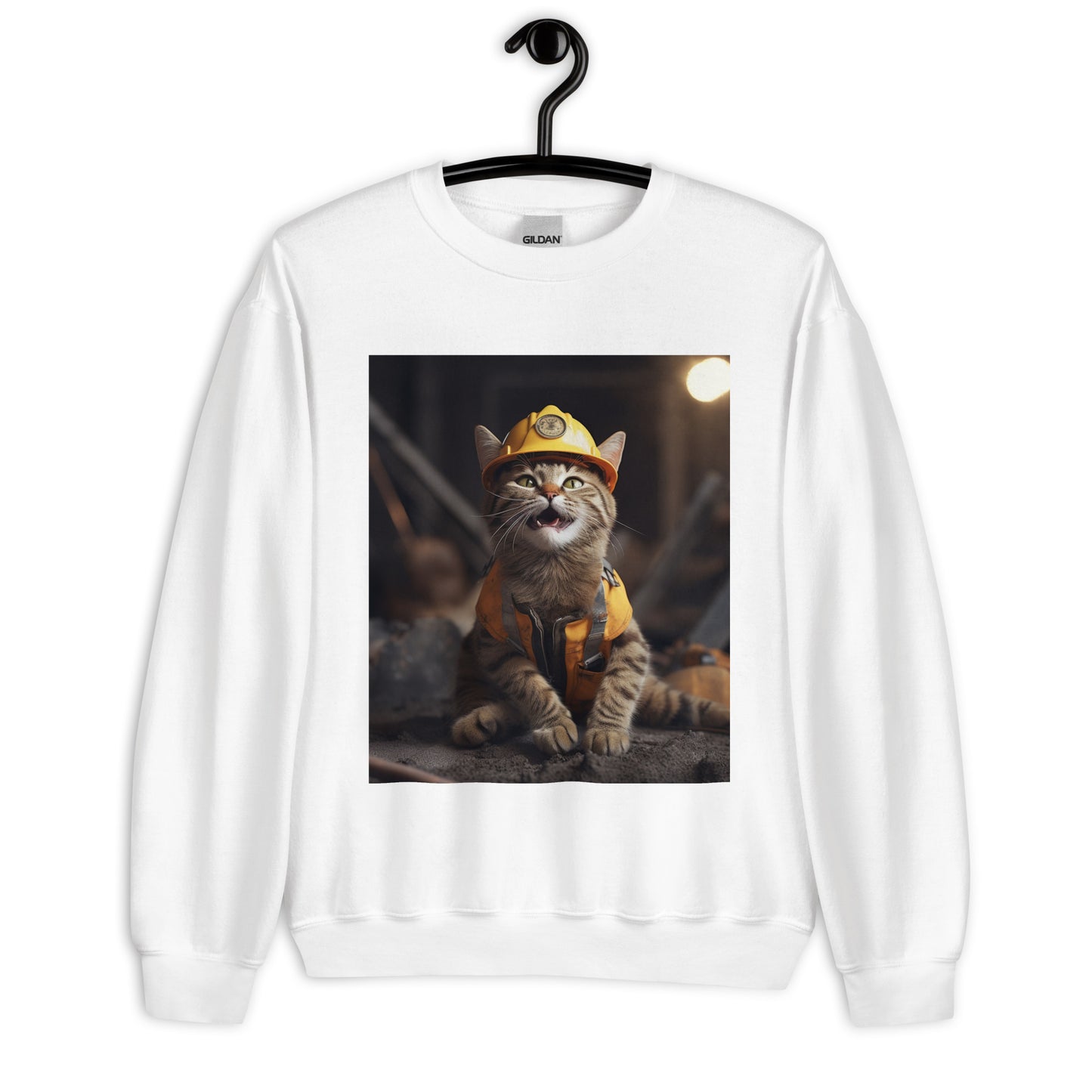 Domestic Shorthair ConstructionWorker Unisex Sweatshirt