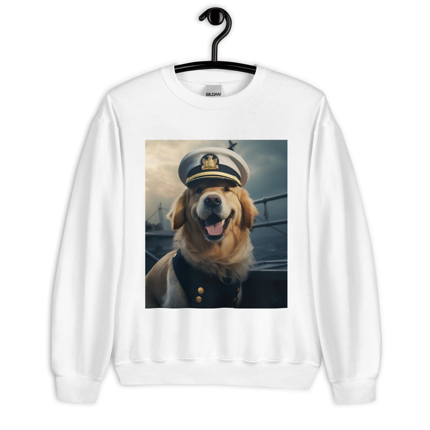 Golden Retriever NavyOfficer Unisex Sweatshirt