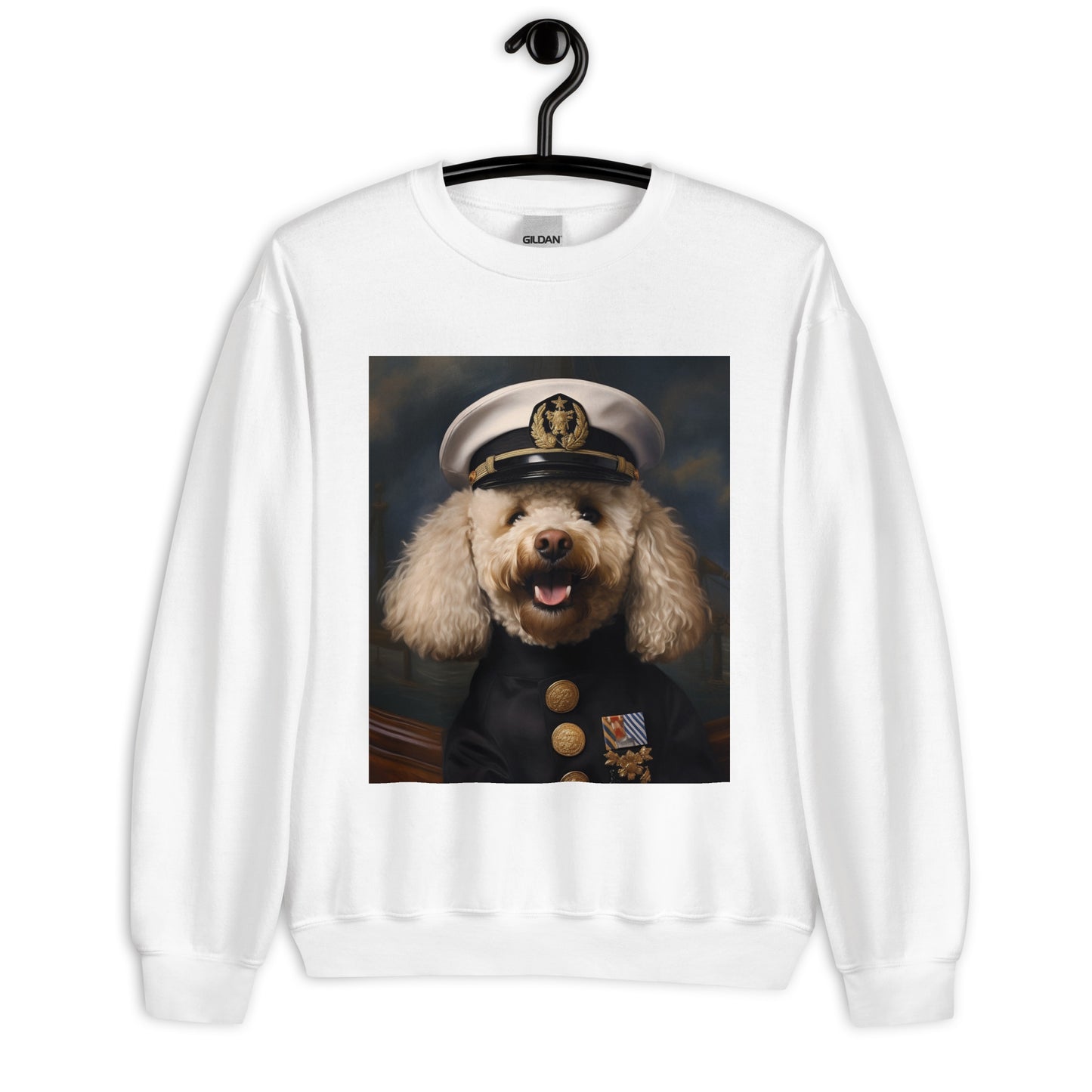 Poodle NavyOfficer Unisex Sweatshirt