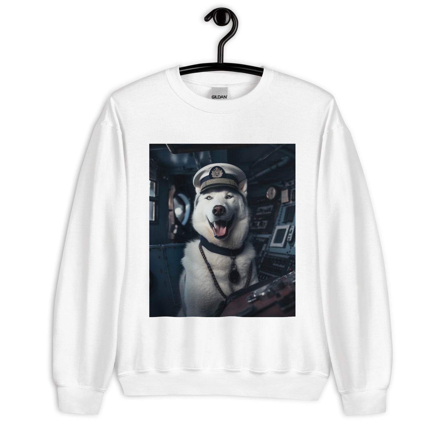 Siberian Husky NavyOfficer Unisex Sweatshirt