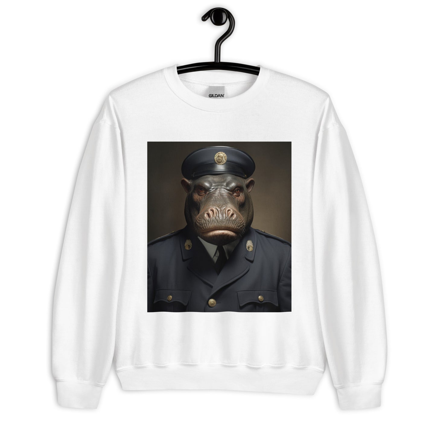 Hippo NavyOfficer Unisex Sweatshirt