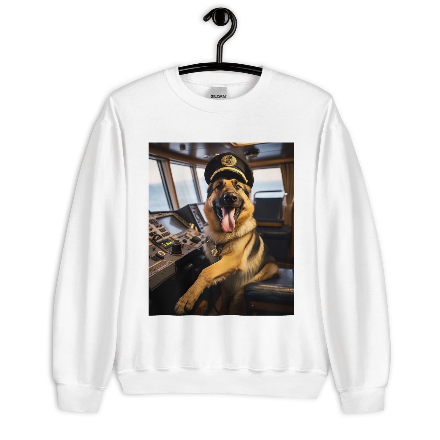 German Shepherd CruiseShipCaptain Unisex Sweatshirt