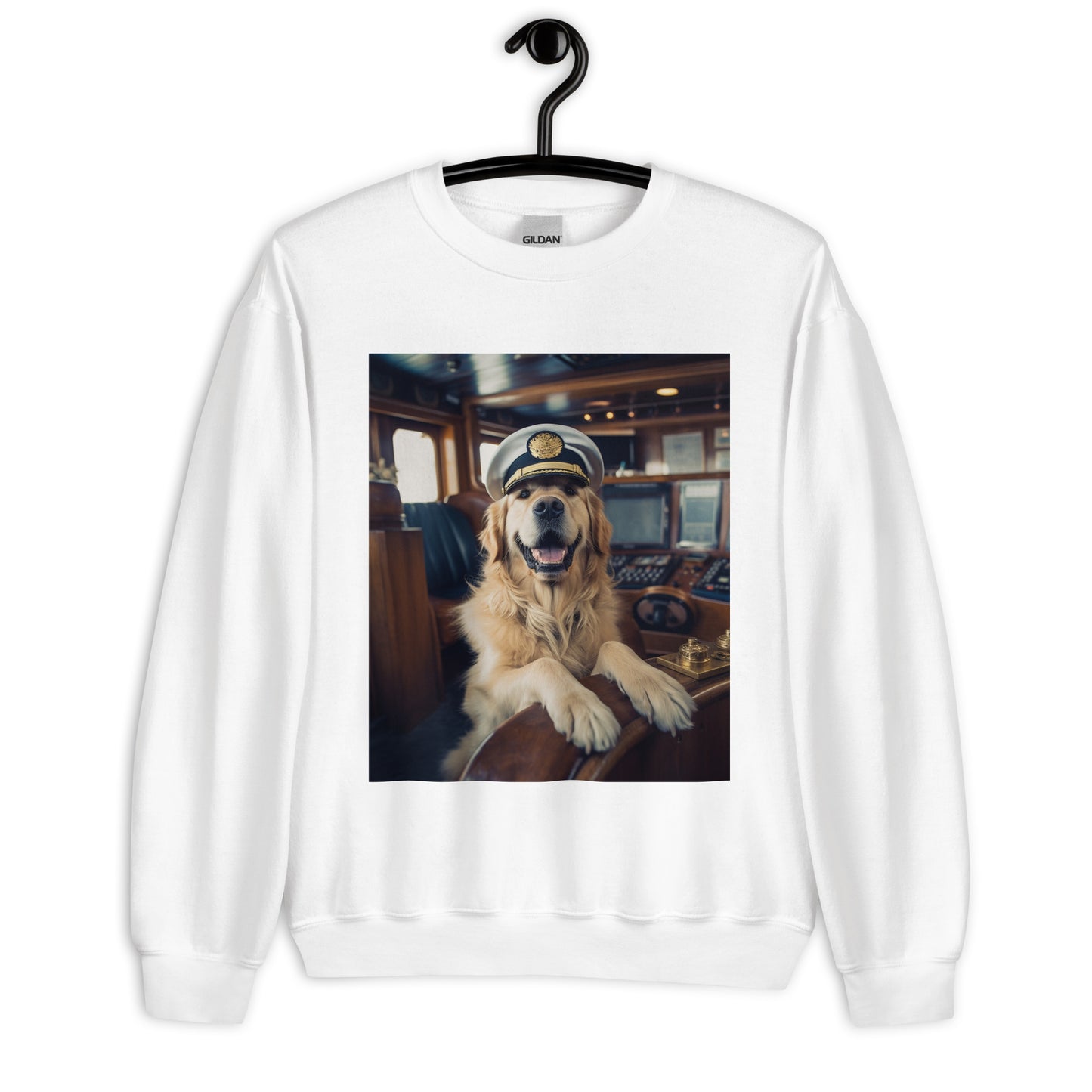 Golden Retriever CruiseShipCaptain Unisex Sweatshirt