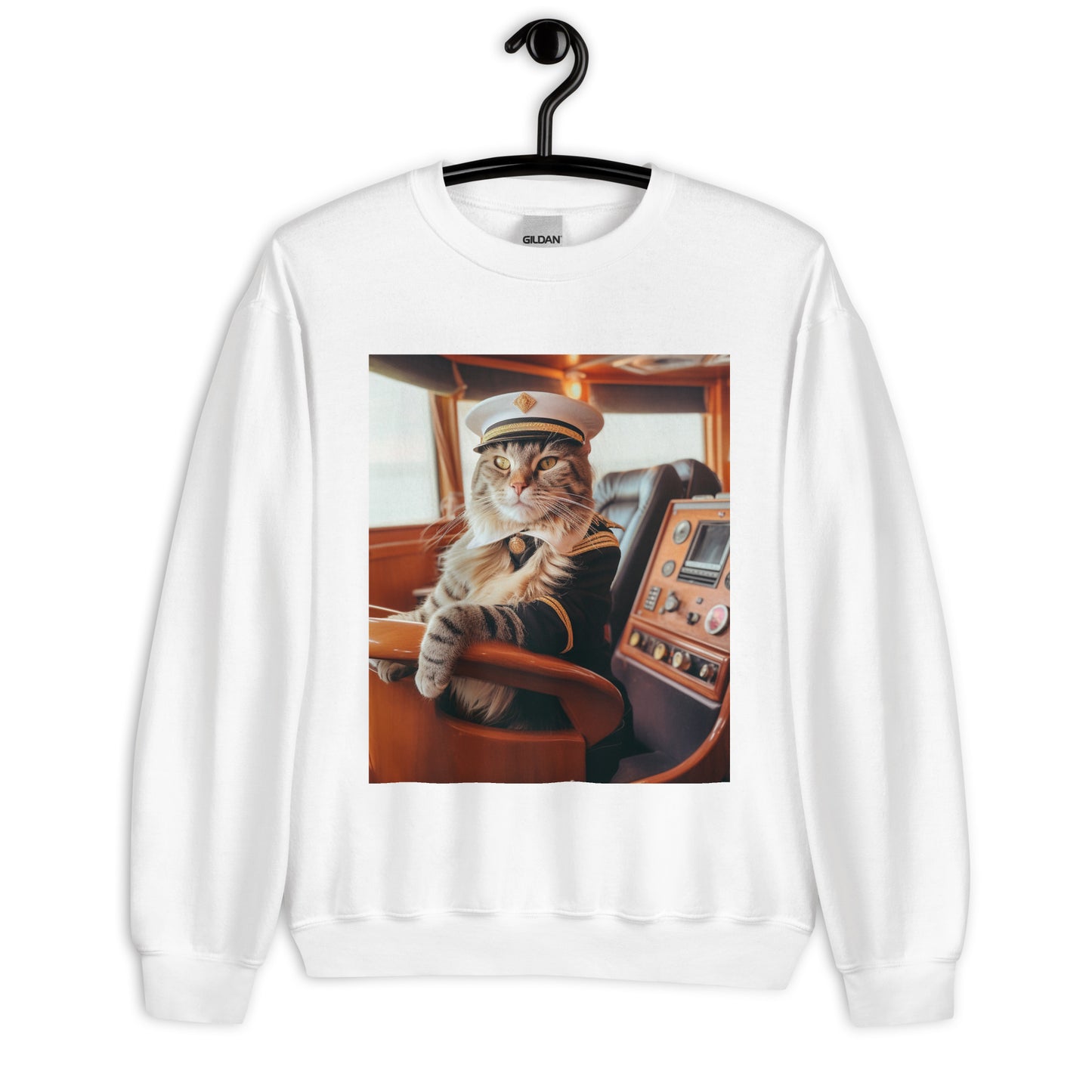 Domestic Shorthair CruiseShipCaptain Unisex Sweatshirt